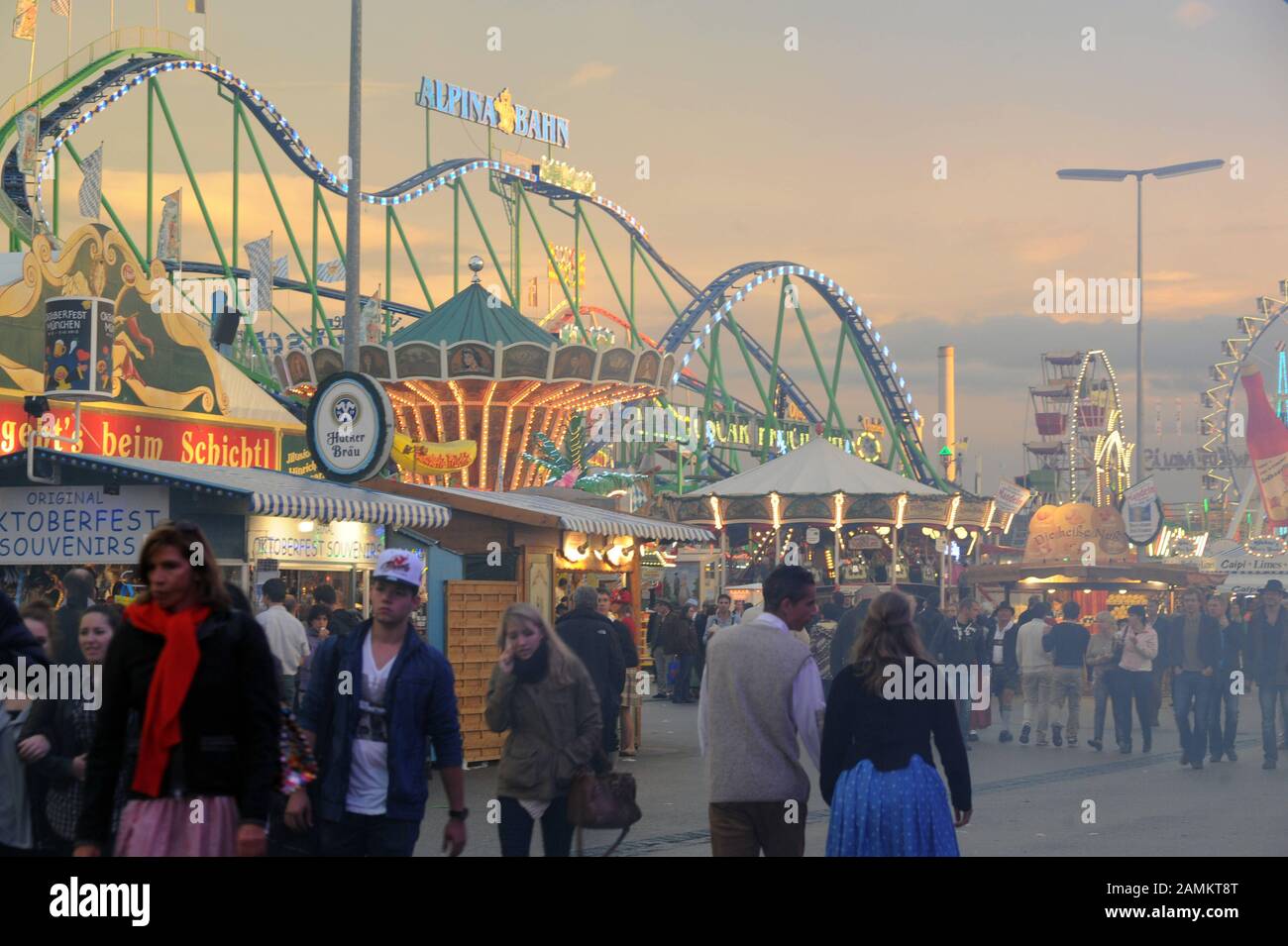 Public Festival Oktoberfest In Evening Stock Photos Public