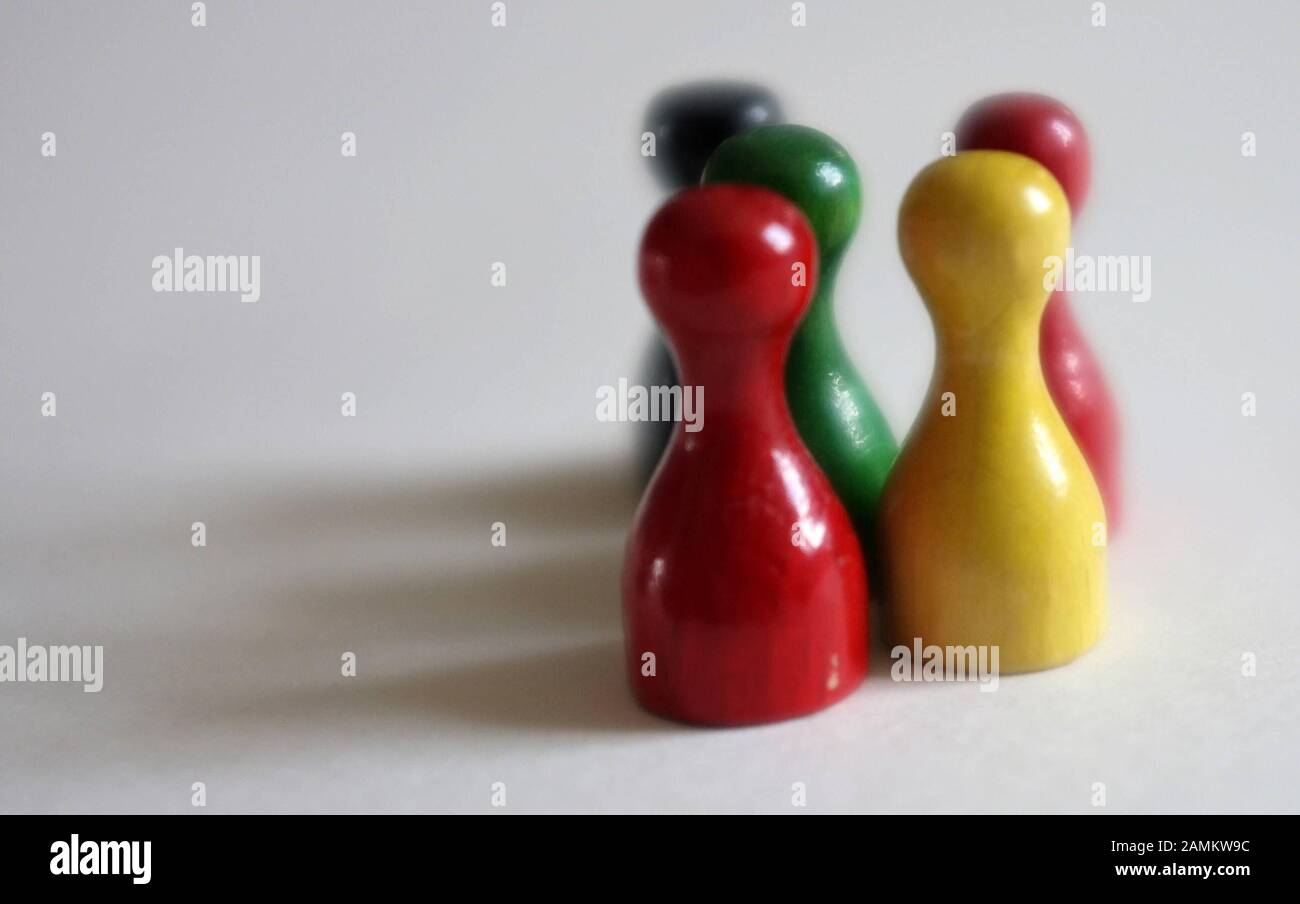 Colored game pieces. [automated translation] Stock Photo