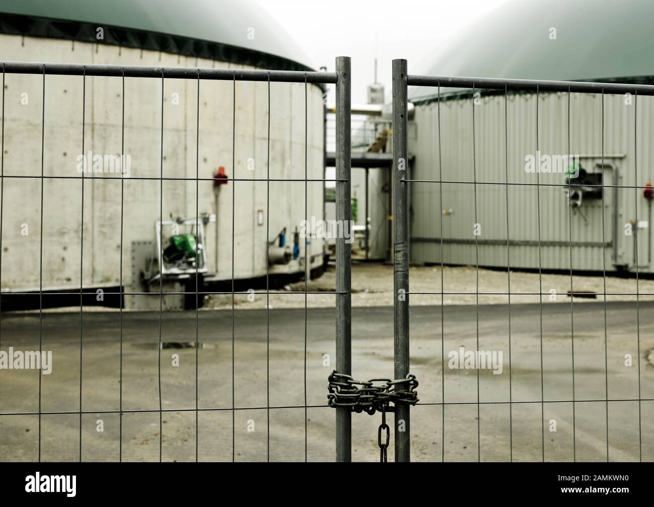 Construction site for a biogas plant (BGEA) of the company Bayernnets in Egg near Mammendorf. [automated translation] Stock Photo