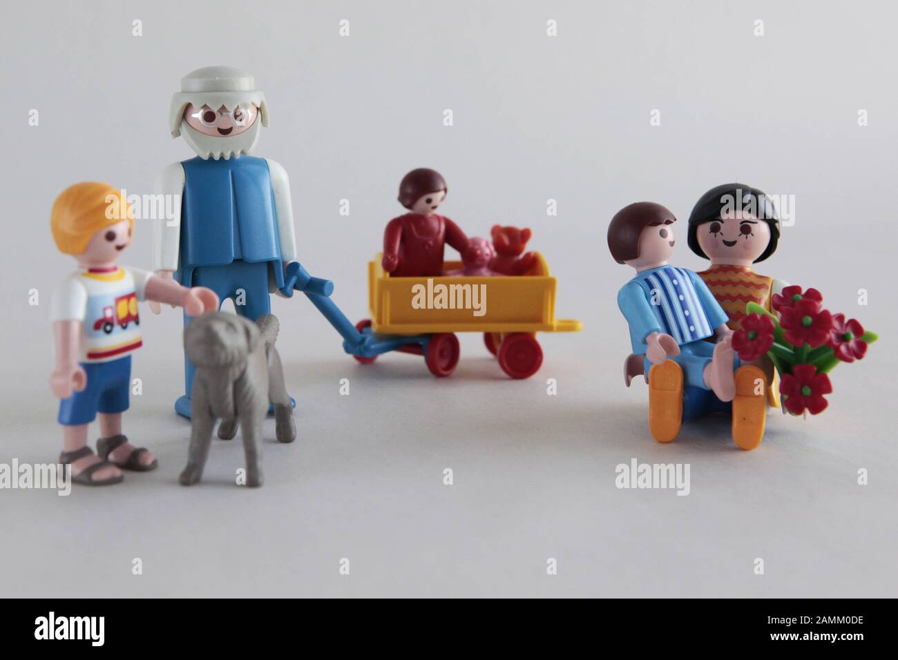 Different family constellations, represented by Playmobil figures. In the  picture: Patchwork family. [automated translation] Stock Photo - Alamy