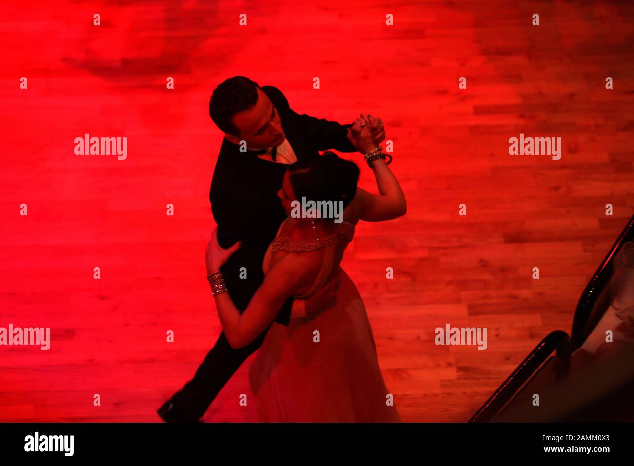A dancing couple at the 'Walzerträume' ball at the Deutsches Theater in Munich. [automated translation] Stock Photo