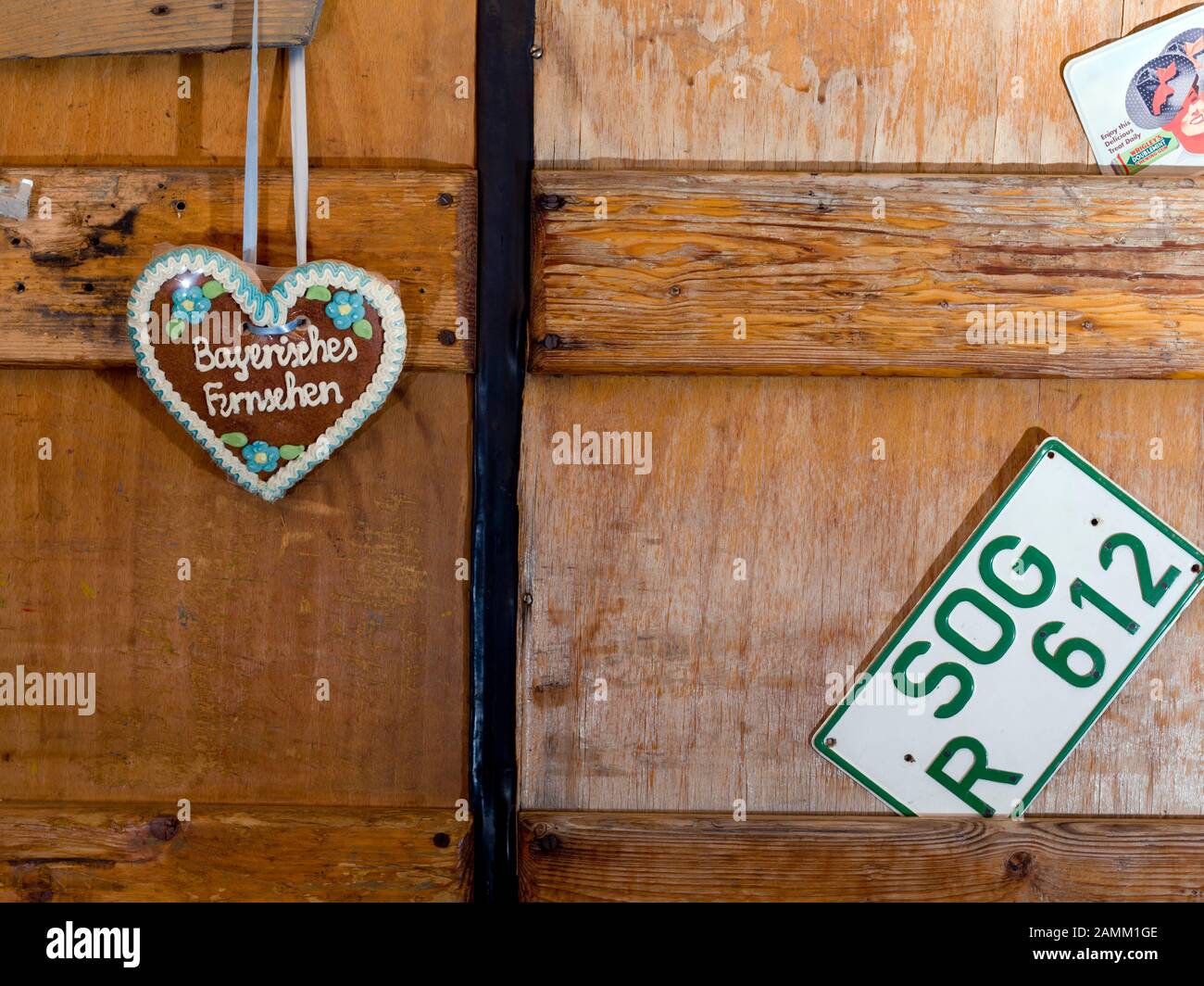 The toboggan of the Munich Oktoberfest is stored in winter in a hall in