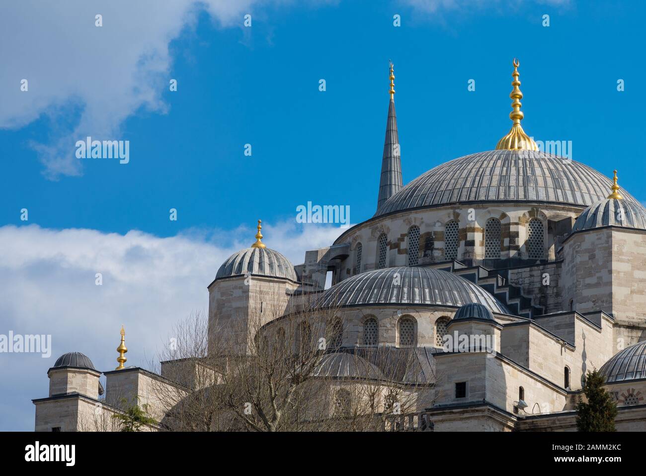 Blue mosque at Istanbul, Turkey. The biggest mosque in Istanbul of Sultan Ahmed (Ottoman Empire),Istanbul,Turkey Stock Photo