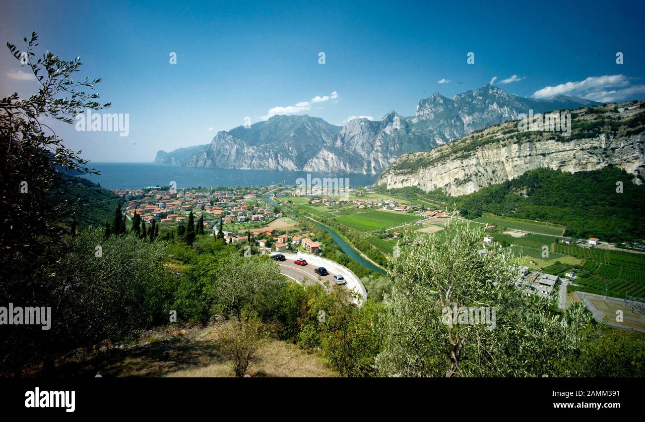 View from the north to the lake Garda. [automated translation] Stock Photo