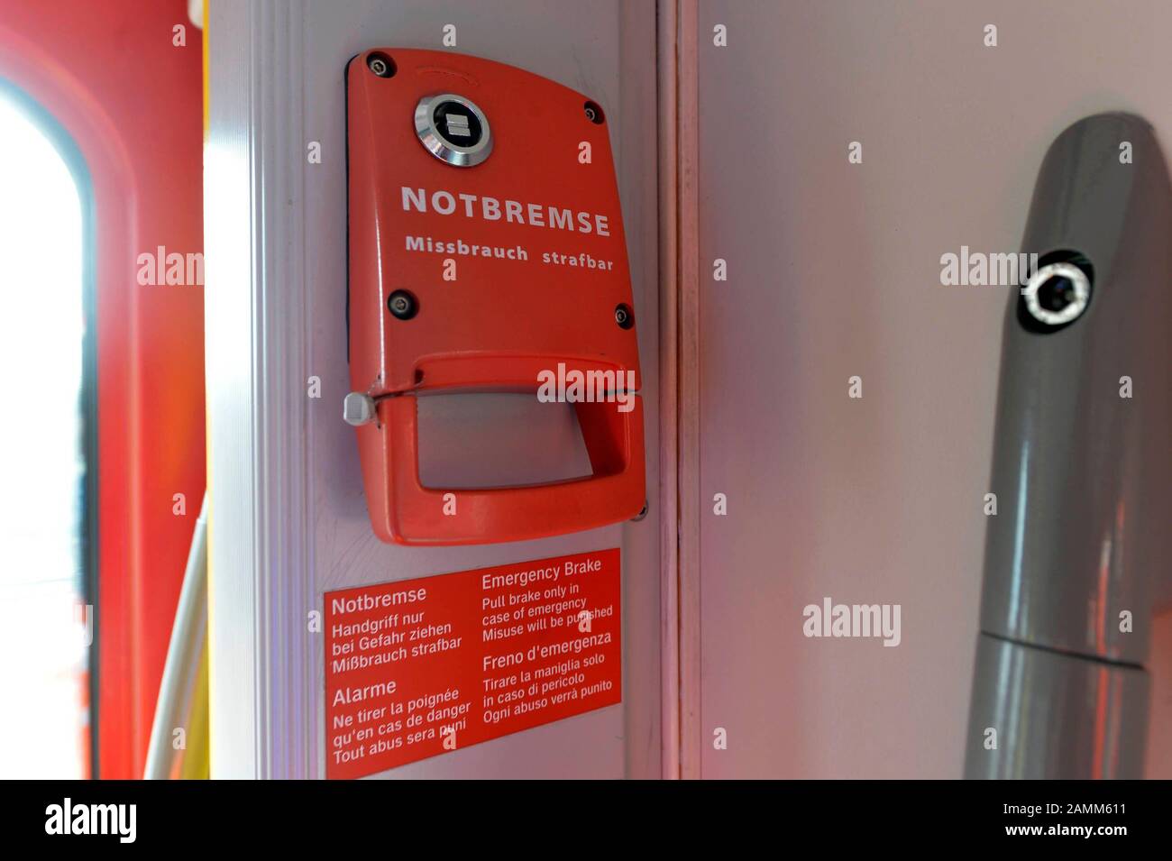 SBahn train parked at the Deutsche Bahn plant in Steinhausen. In the