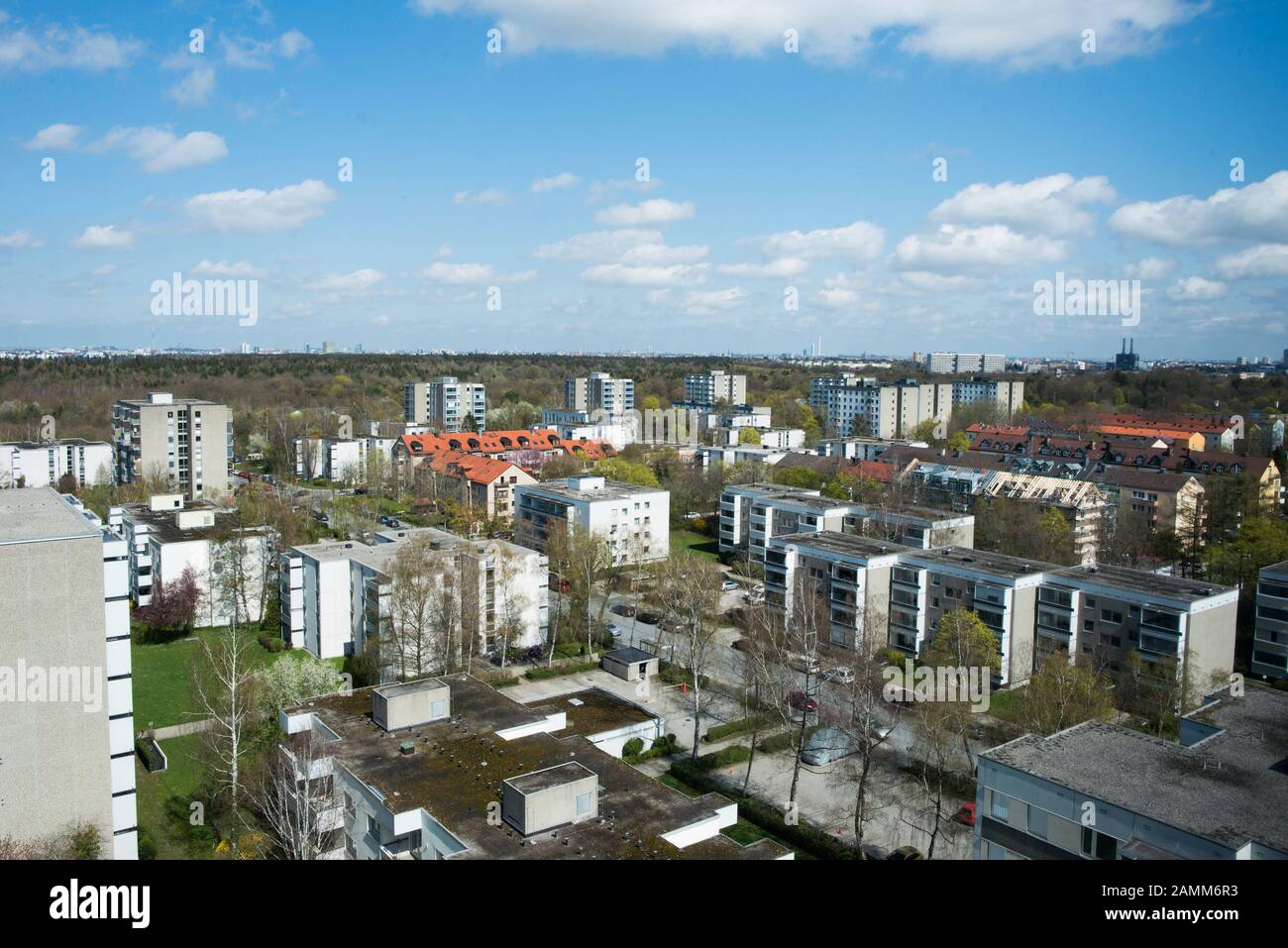 Highrise buildings in the residential area on ForstKastenAllee in