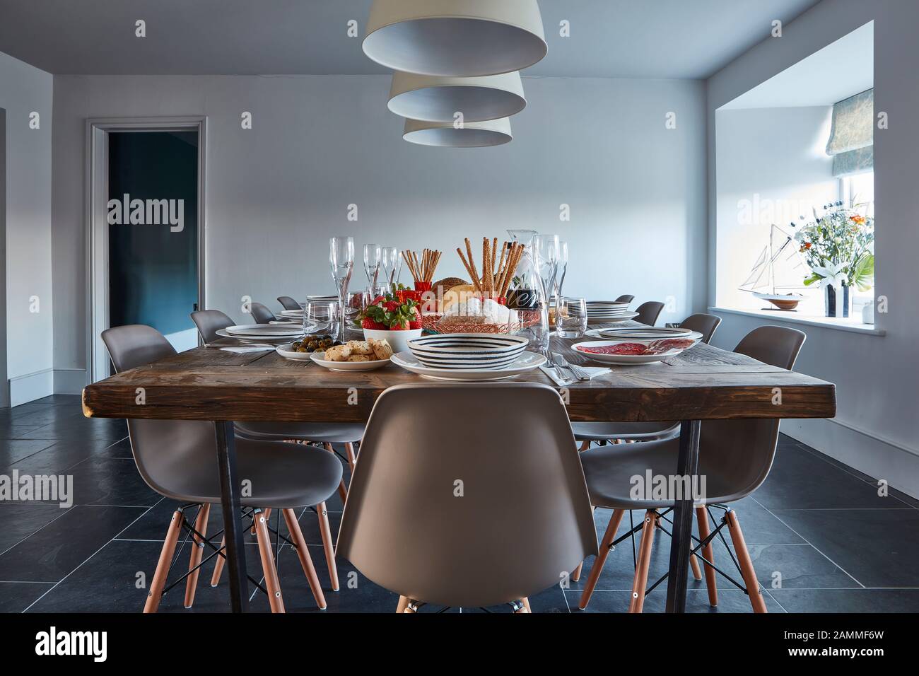 dining table and chairs Stock Photo Alamy