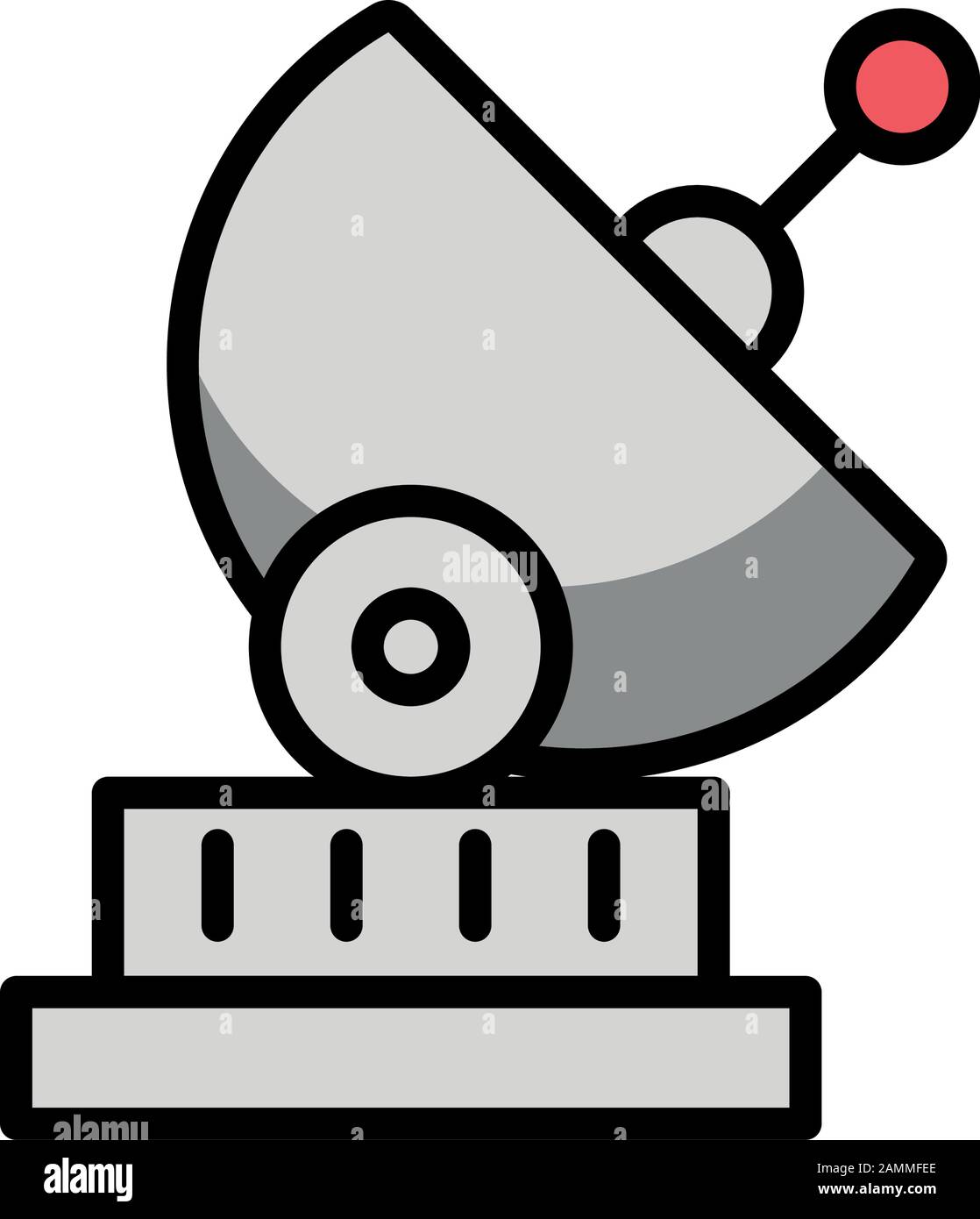 antena satellite communication isolated icon Stock Vector