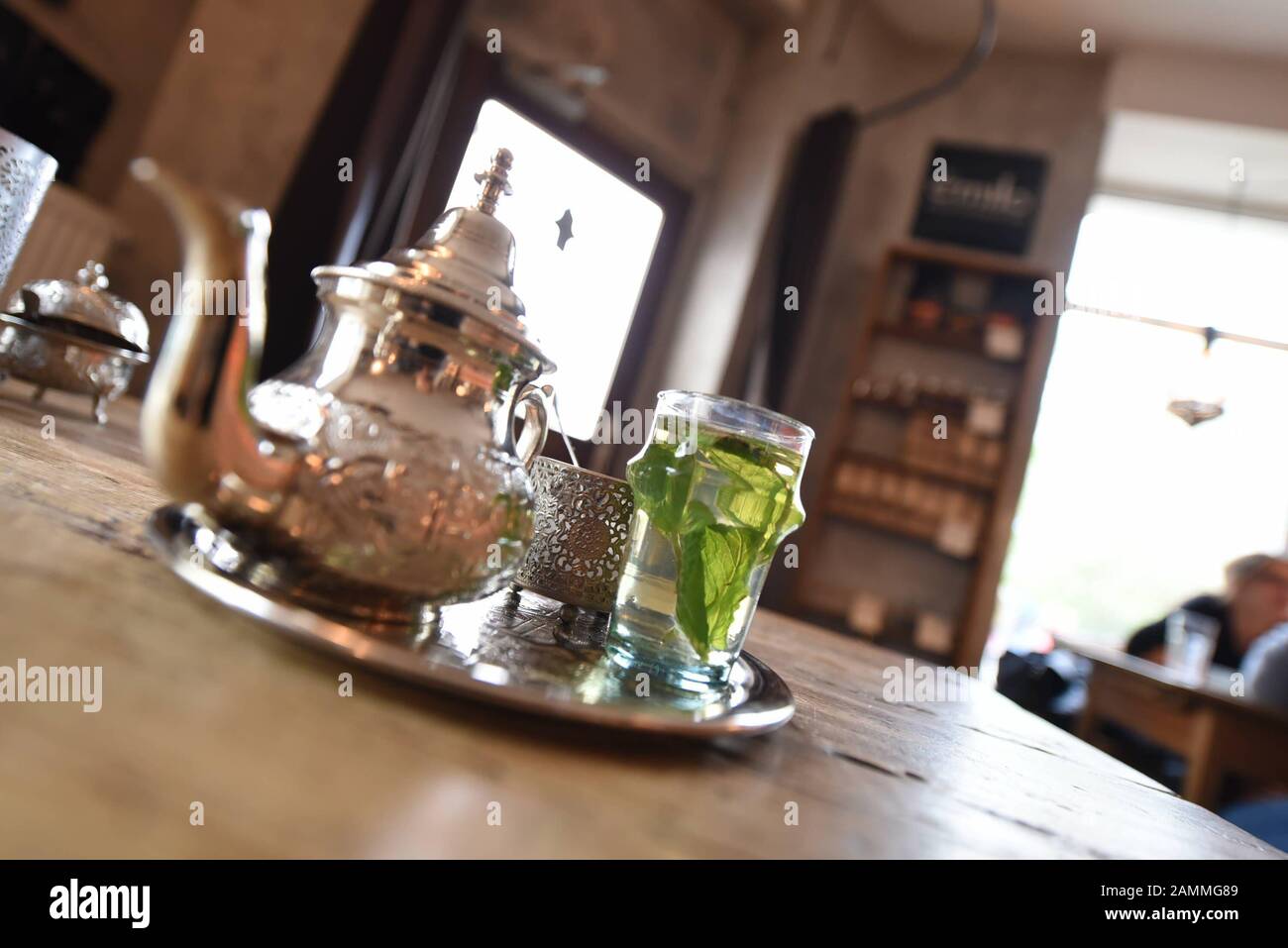 Fresh mint tea at Café Maria in Klenzestraße in the Glockenbachviertel