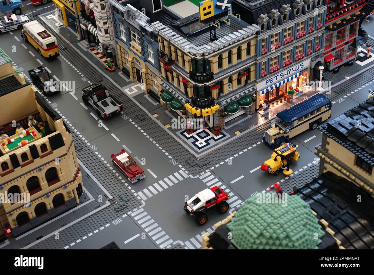 City from Lego at the "Spielwiesn" trade fair in the MOC in Freimann.  [automated translation] Stock Photo - Alamy