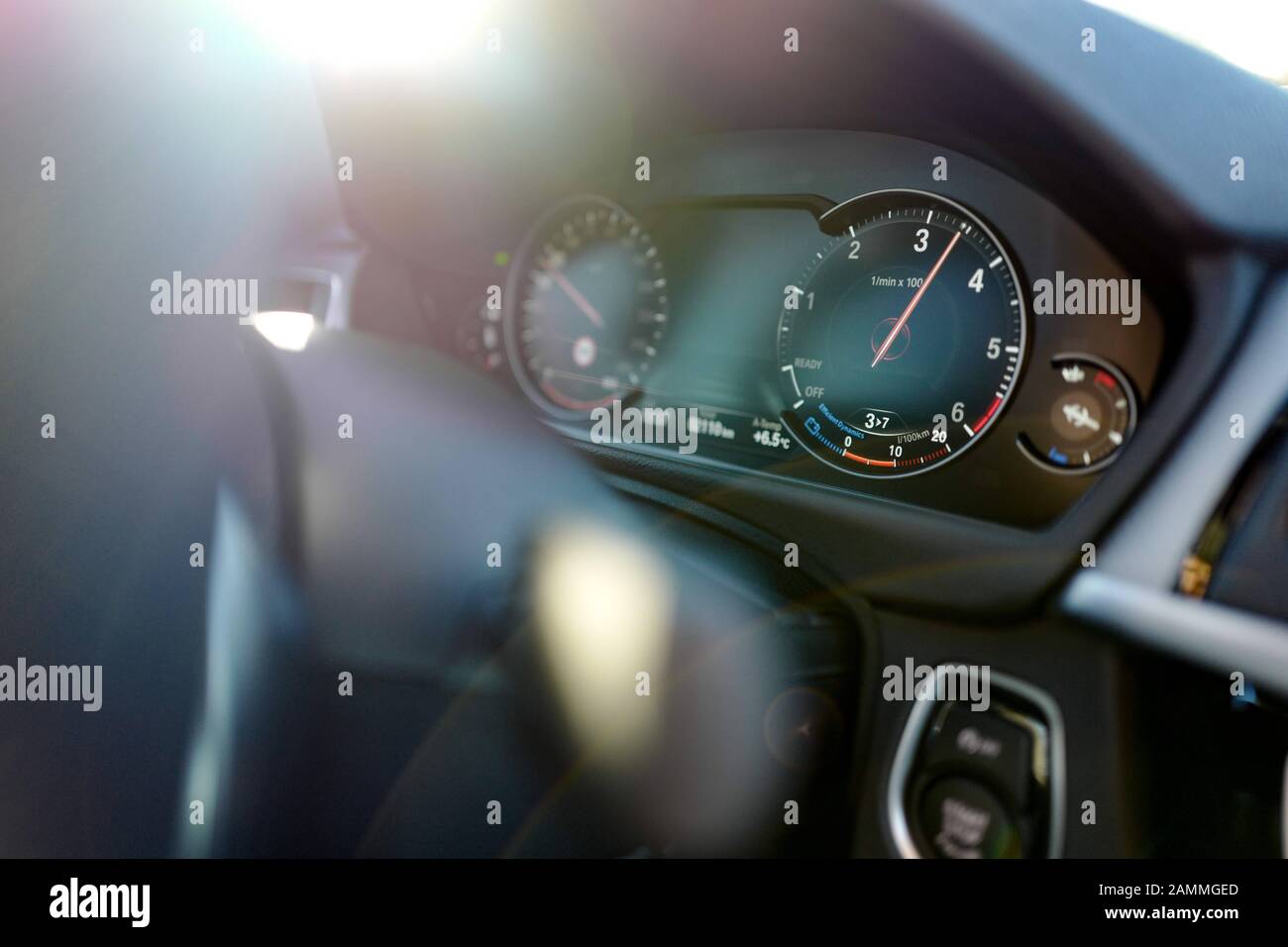 Speedometer and rev counter of a BMW vehicle, taken on the premises of the  company's own test track in Aschheim near Munich. [automated translation]  Stock Photo - Alamy