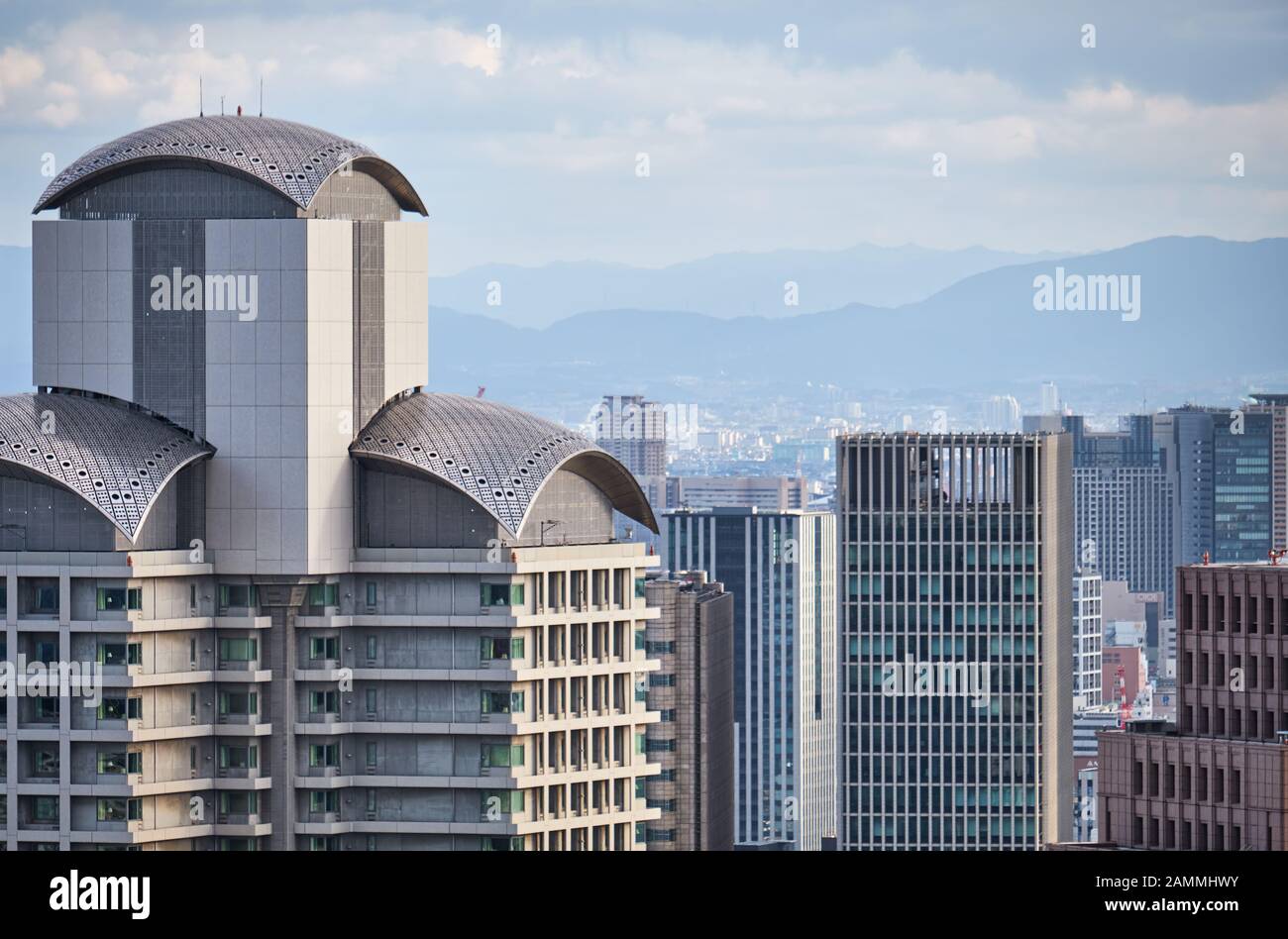 Osaka Japan October 15 19 The View Of The Top Of The Herbis Plaza Skyscraper From The Umeda Sky Building Observatory Umeda Osaka Japan Stock Photo Alamy