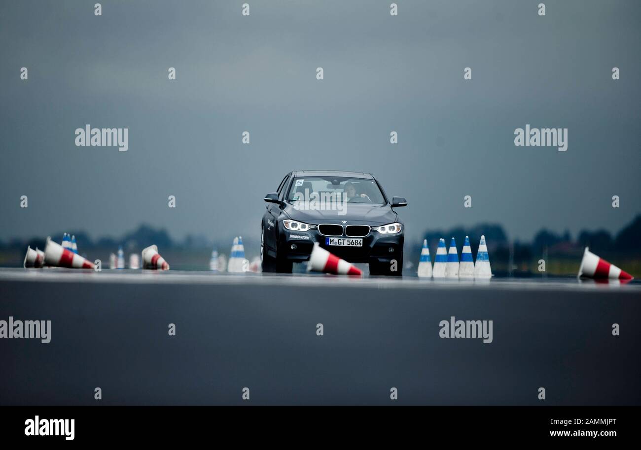 Fürstenfeldbruck / FFB Bruck: BMW Driving Experience on the former air base. [automated translation] Stock Photo
