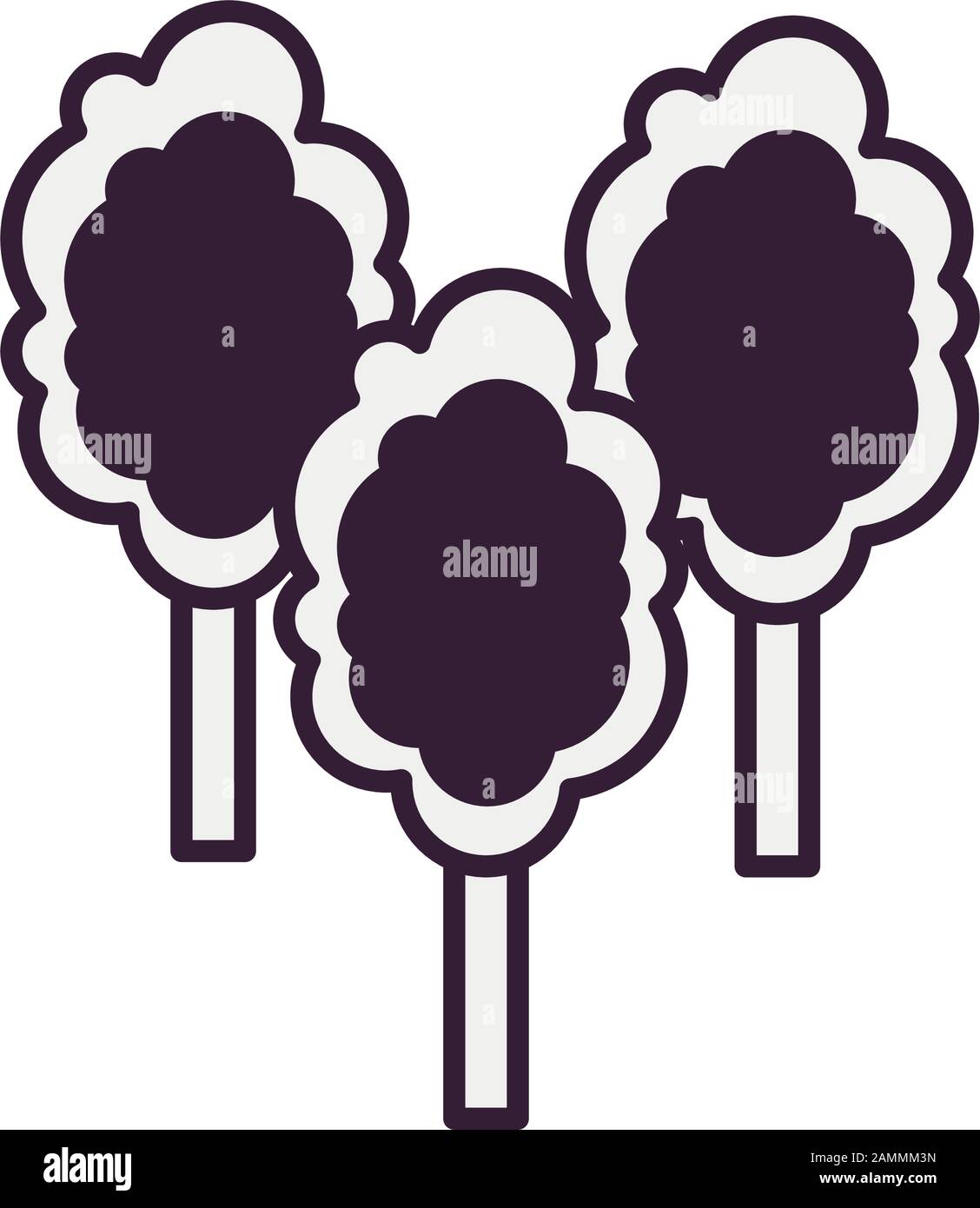 trees plants forest isolated icons Stock Vector Image & Art - Alamy