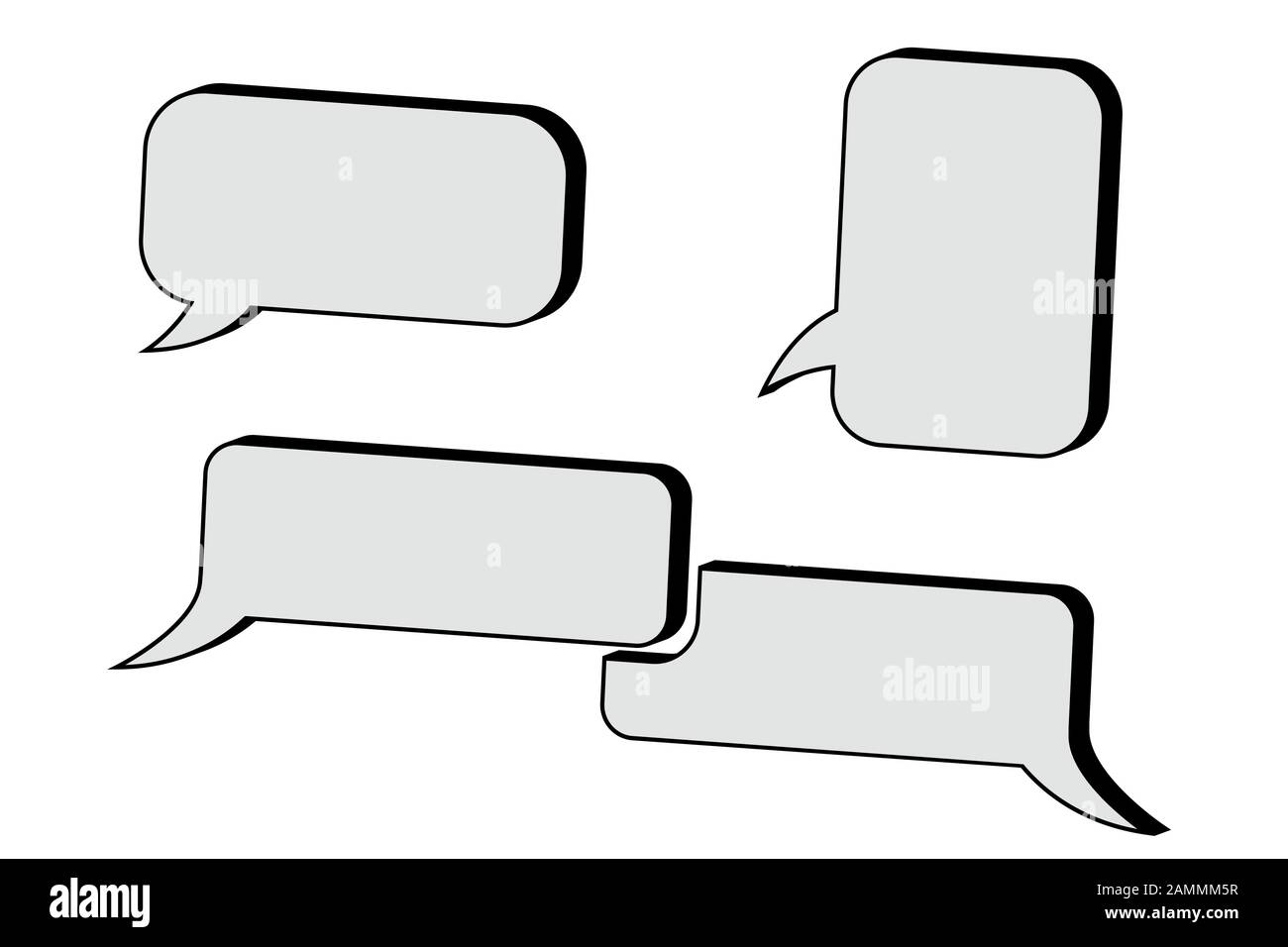 Speech bubbles set Stock Vector