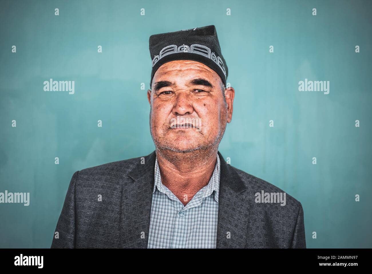 UZBEKISTAN, 2019: portrait of Uzbek people Stock Photo
