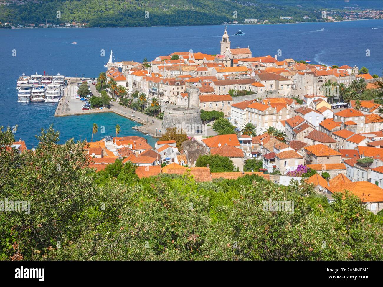 Croatia The Old Town Of Korcula Stock Photo Alamy