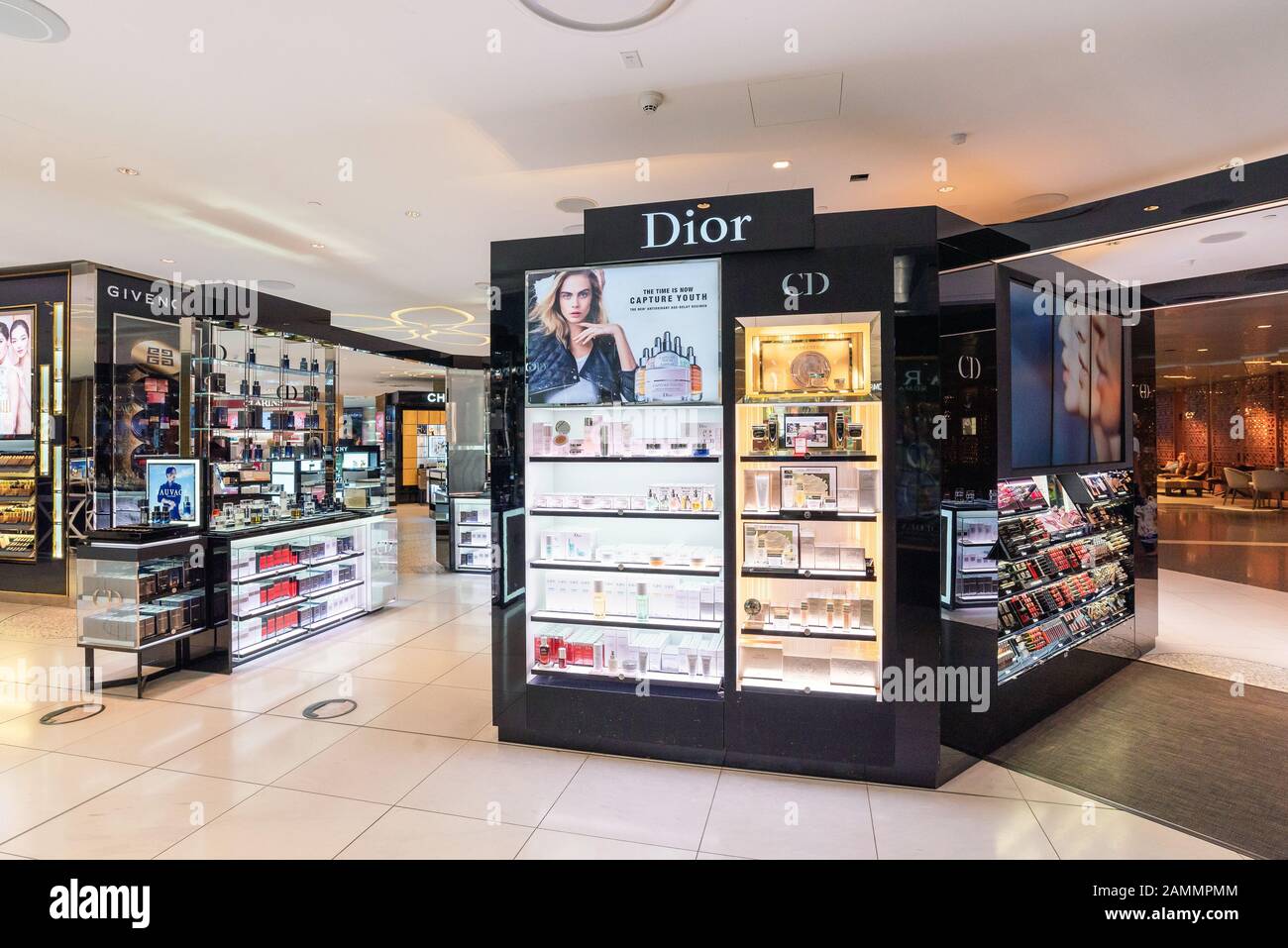 DOHA, QATAR APR7, 2018 Duty free shop inside Hamad International Airport on April 7,2018 in