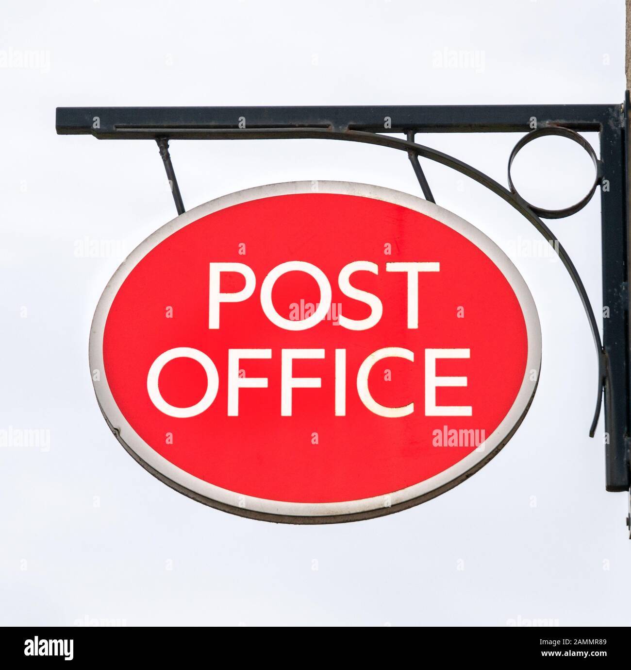 Post Office sign in rural location, England, United kingdom Stock Photo