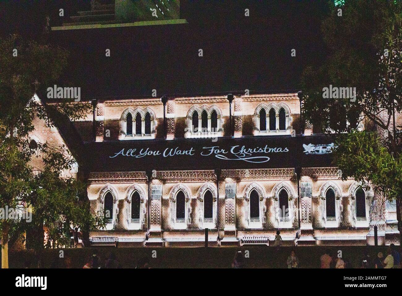 PERTH, WESTERN AUSTRALIA December 25th, 2019 Christmas lights and