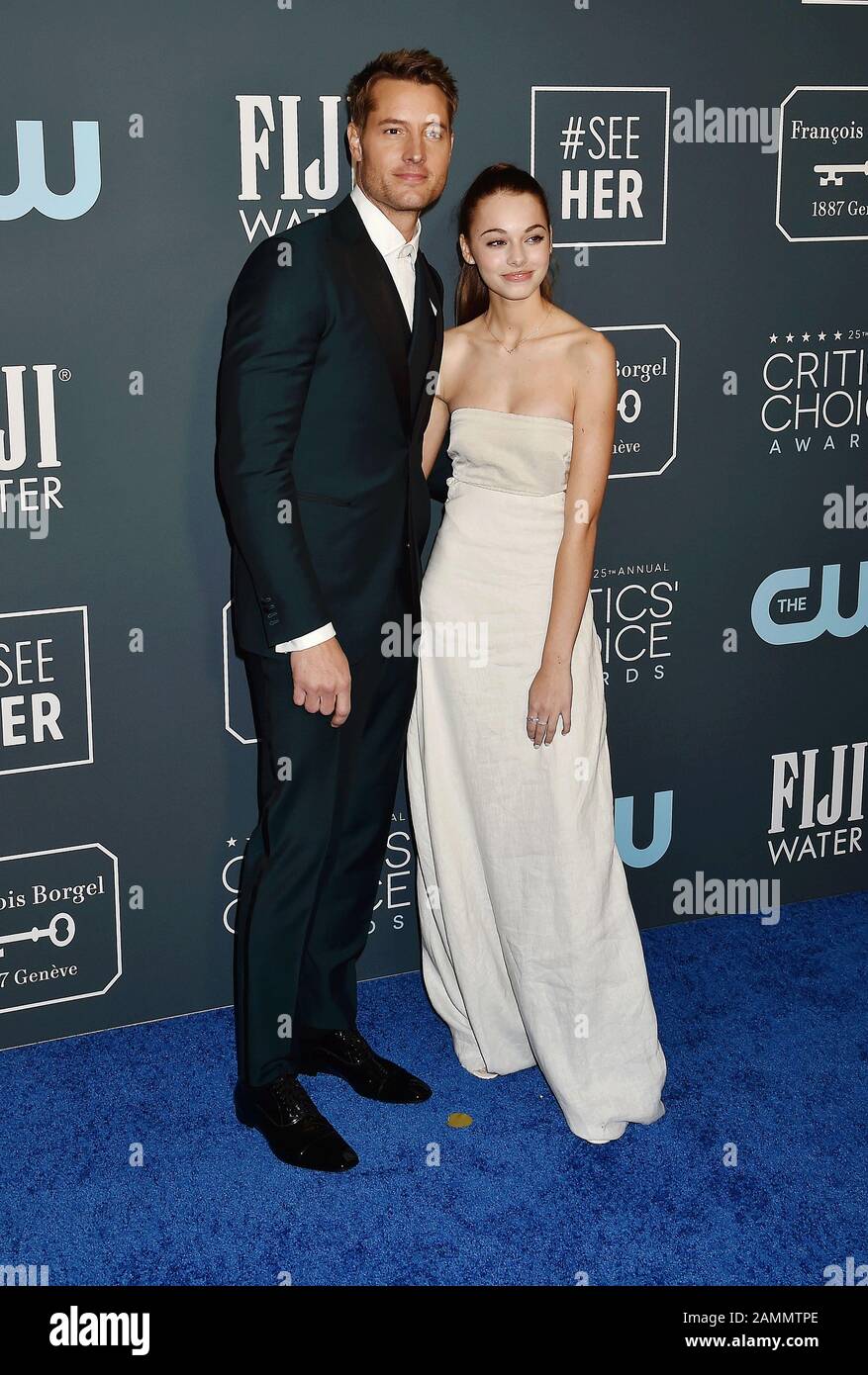 SANTA MONICA, CA - JANUARY 12: Isabella Justice Hartley And Justin