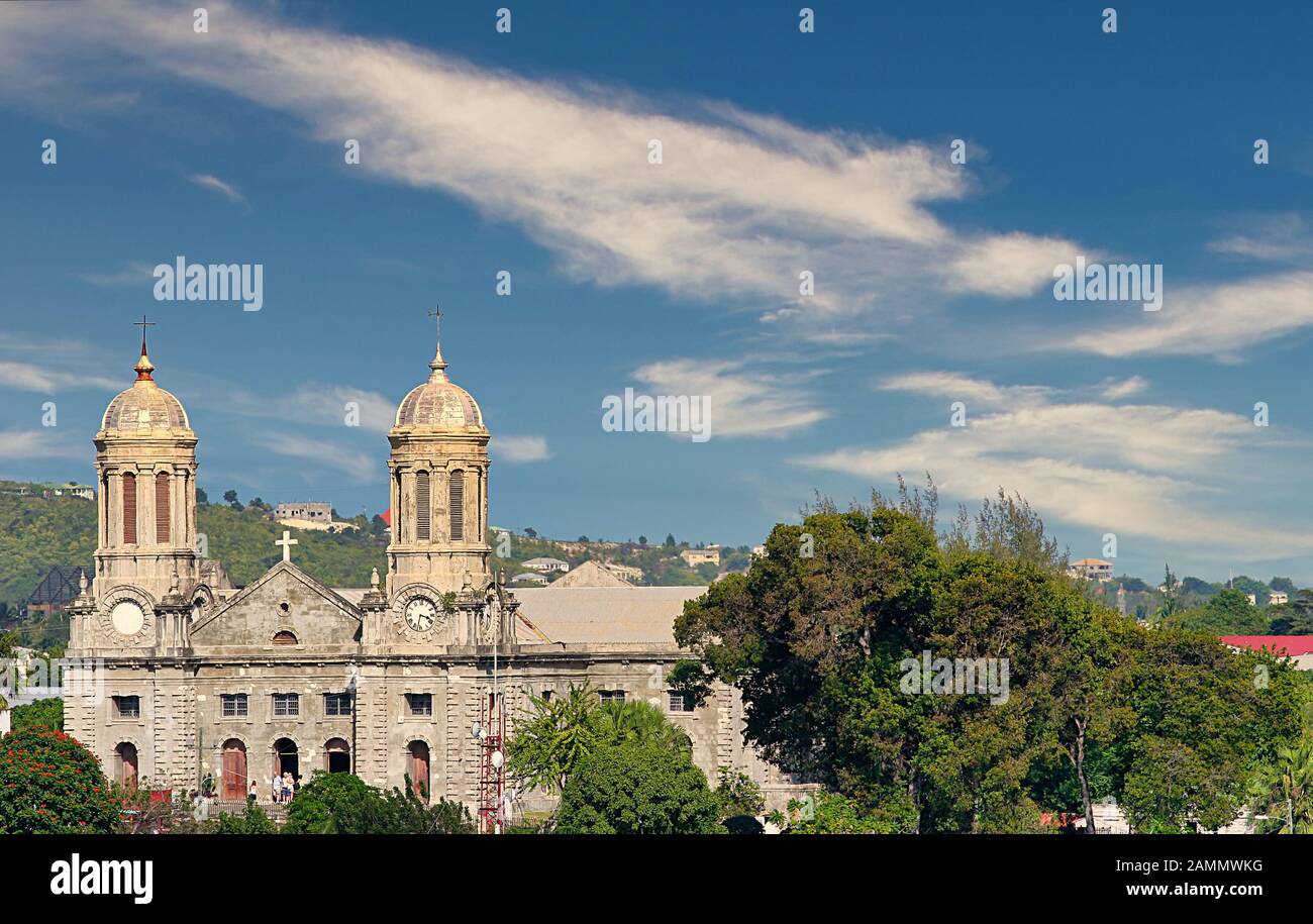 Church on Antigua Stock Photo - Alamy