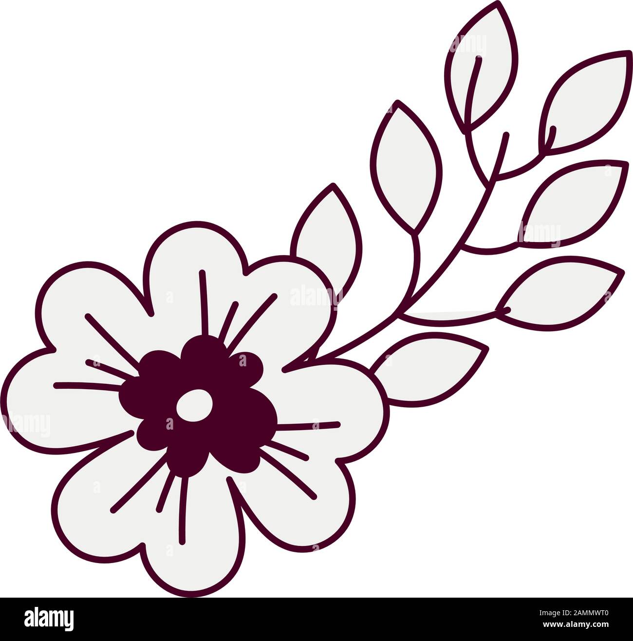 beautiful flower desing isolated icon Stock Vector Image & Art - Alamy