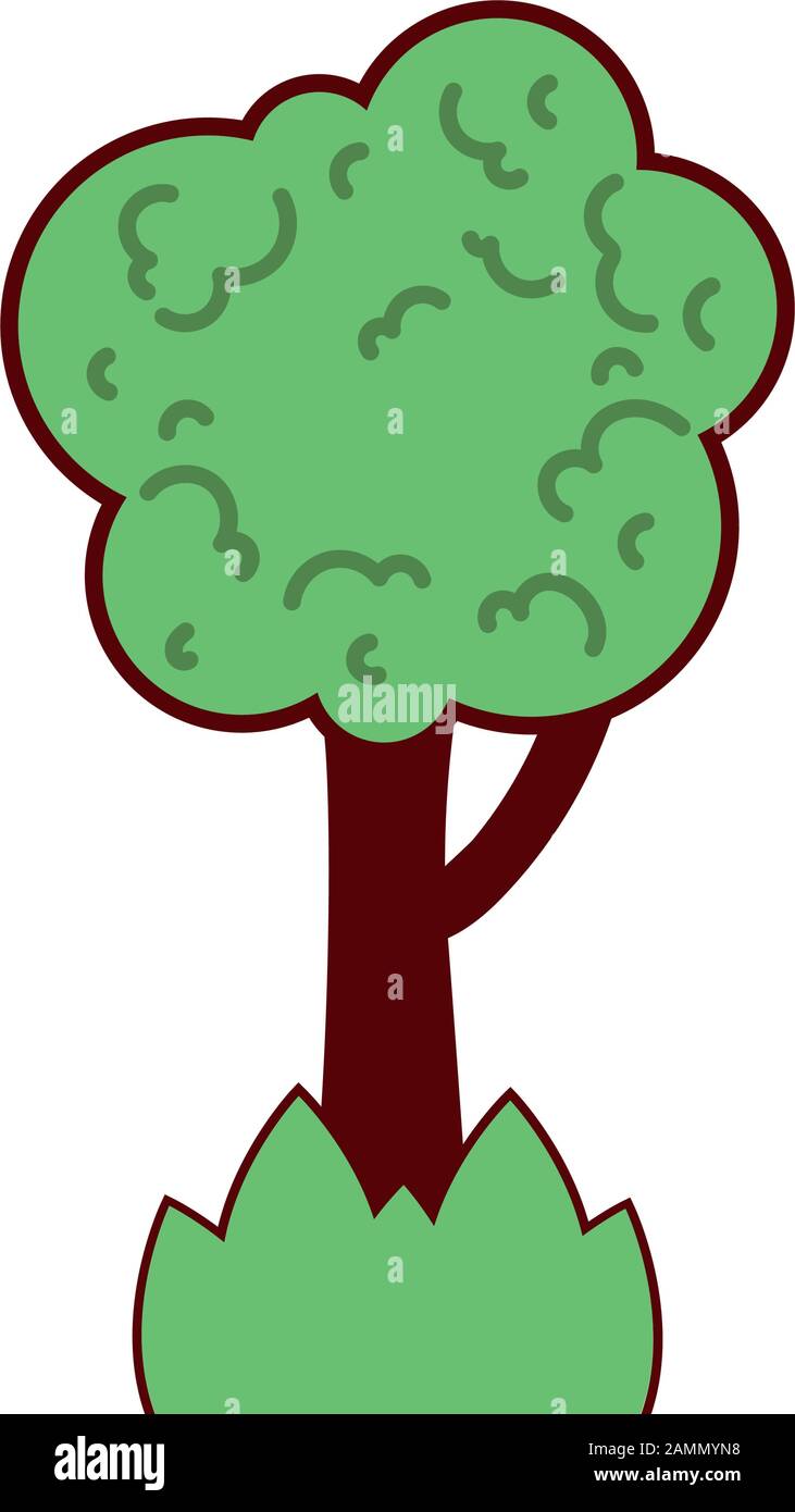 tree plant forest isolated icon Stock Vector Image & Art - Alamy