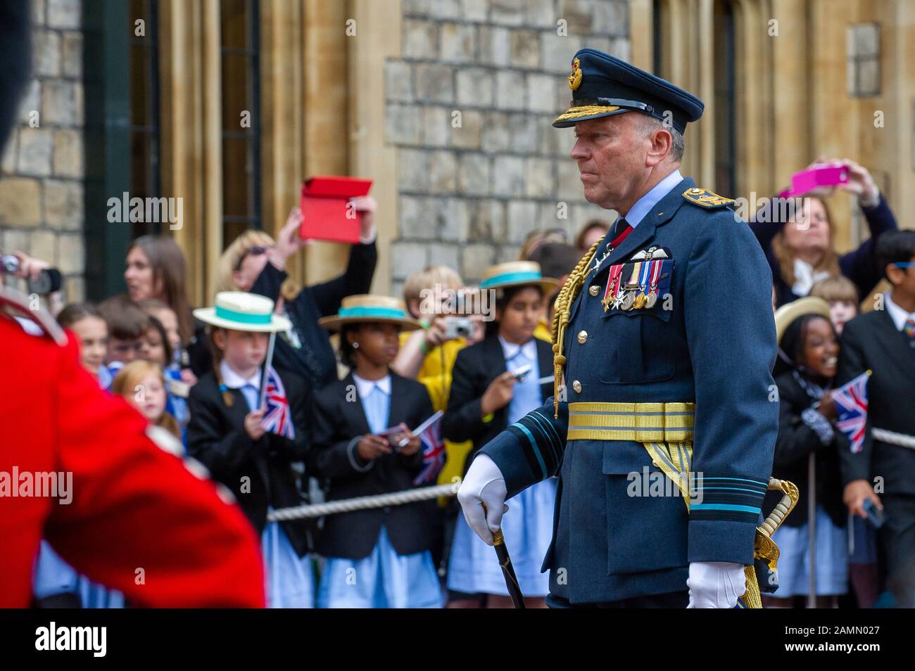 Garter Ceremony, Windsor Castle, Berkshire, UK. 16th June, 2014. Each year Her Majesty the Queen