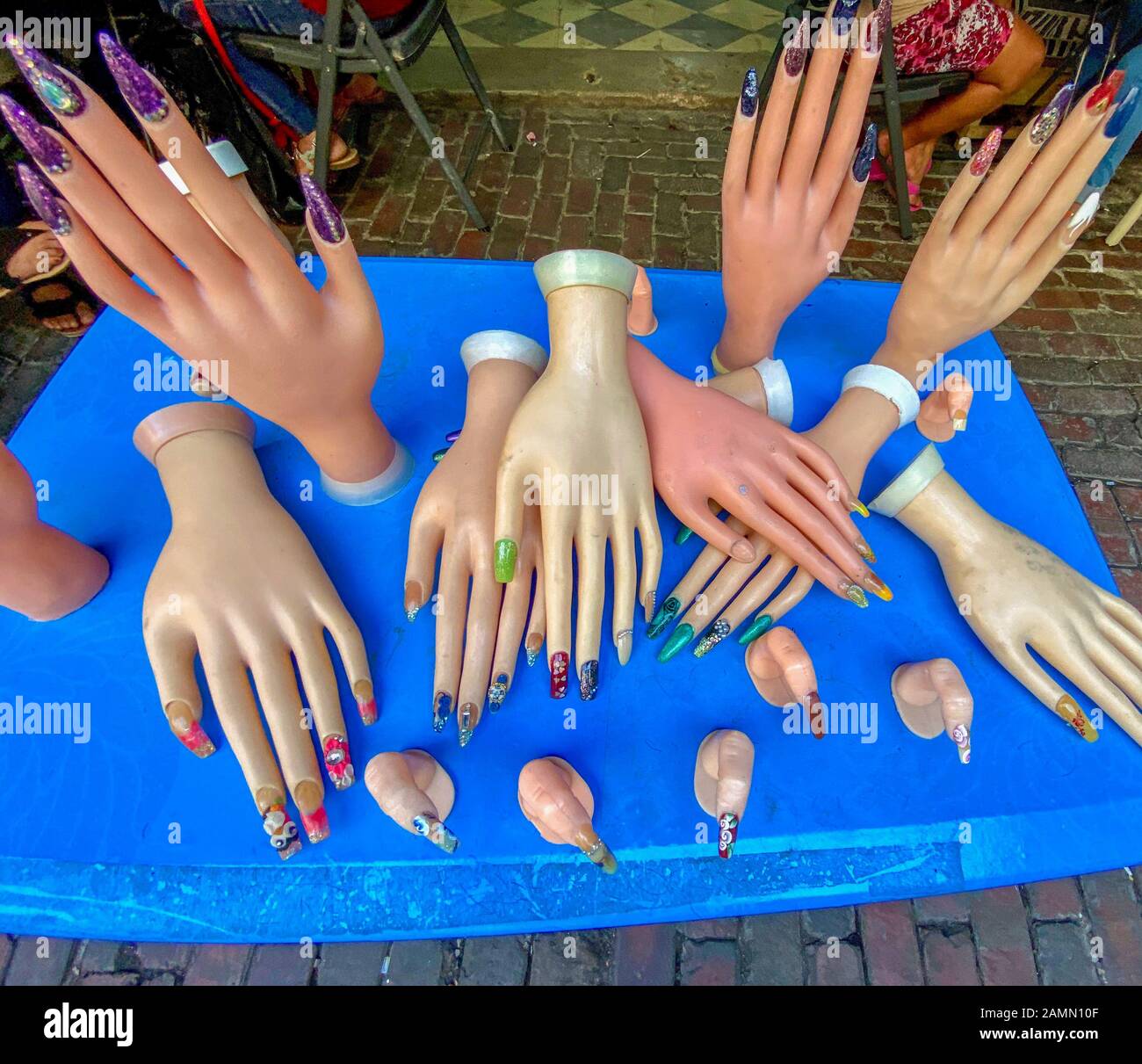 Nail salon. Merida, Mexico Stock Photo Alamy