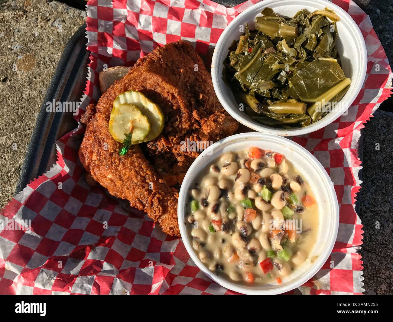 Nashville hot chicken. Nashville, Tennessee. Stock Photo