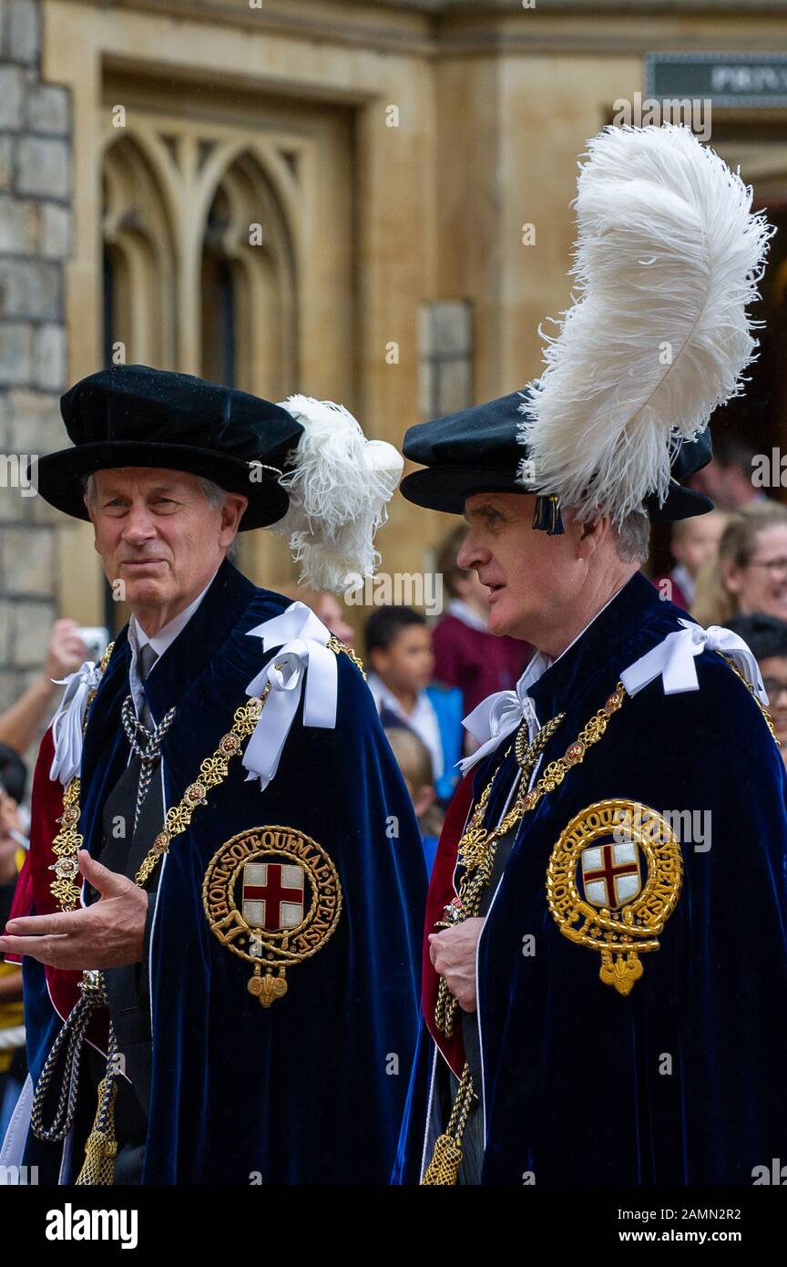 Garter Ceremony, Windsor Castle, Berkshire, UK. 16th June, 2014. Each