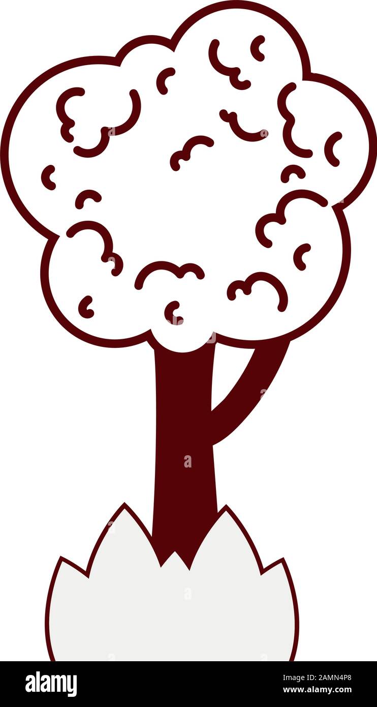tree plant forest isolated icon Stock Vector Image & Art - Alamy