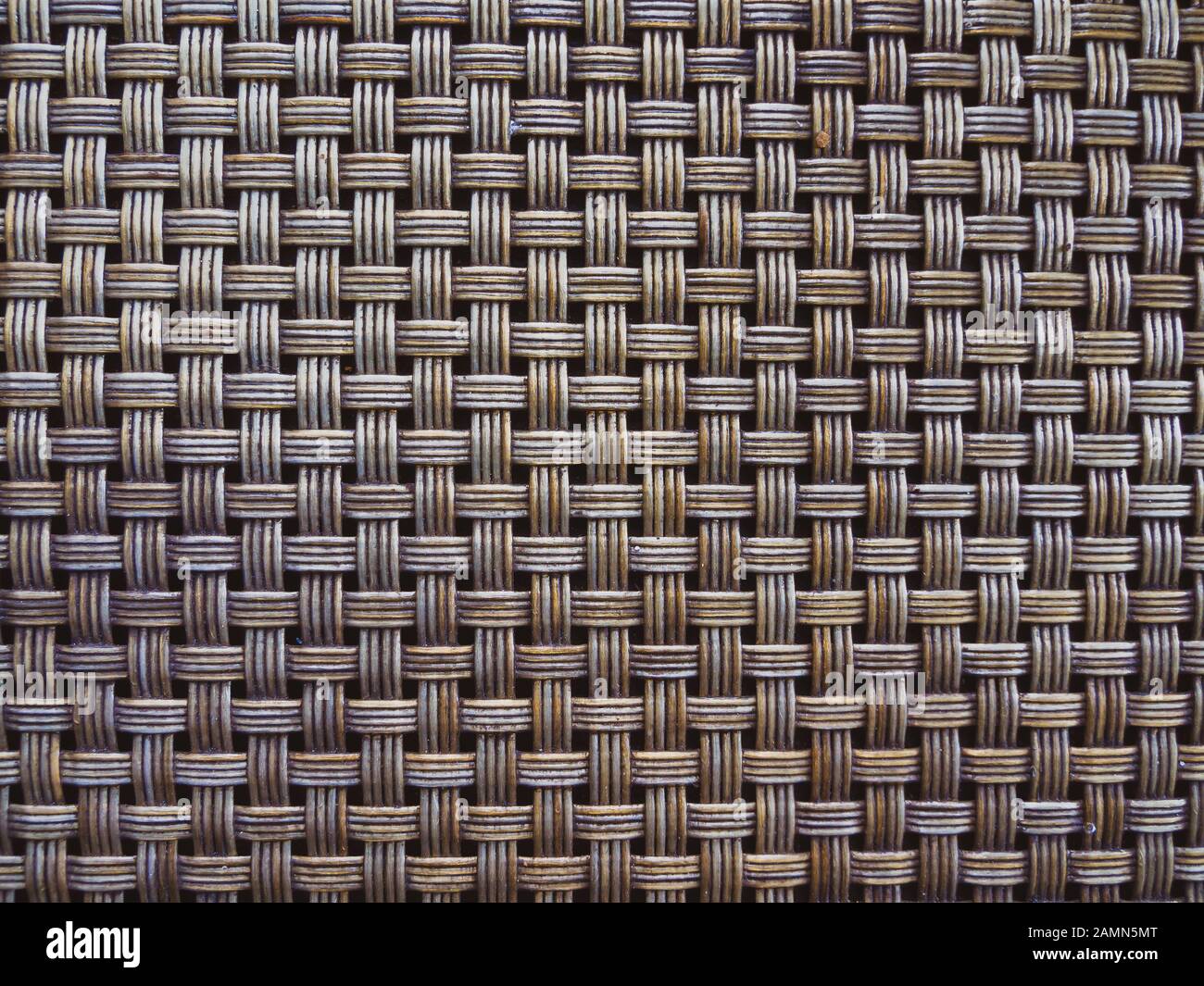 Basketry pattern texture background. Brown rattan pattern background. Stock Photo