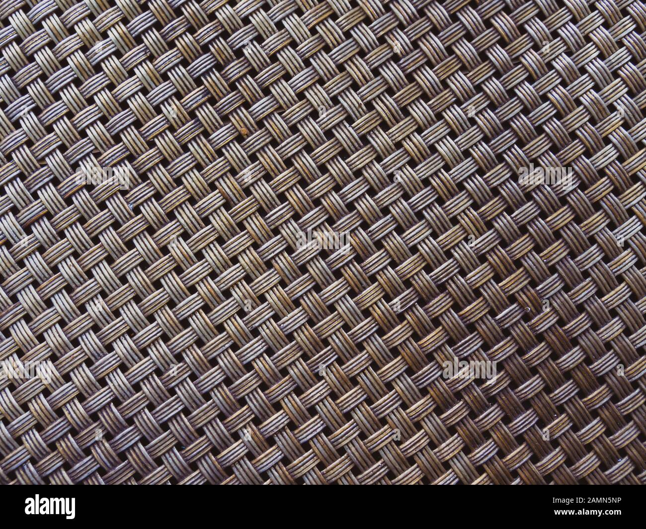 Basketry pattern texture background. Brown rattan pattern background. Stock Photo