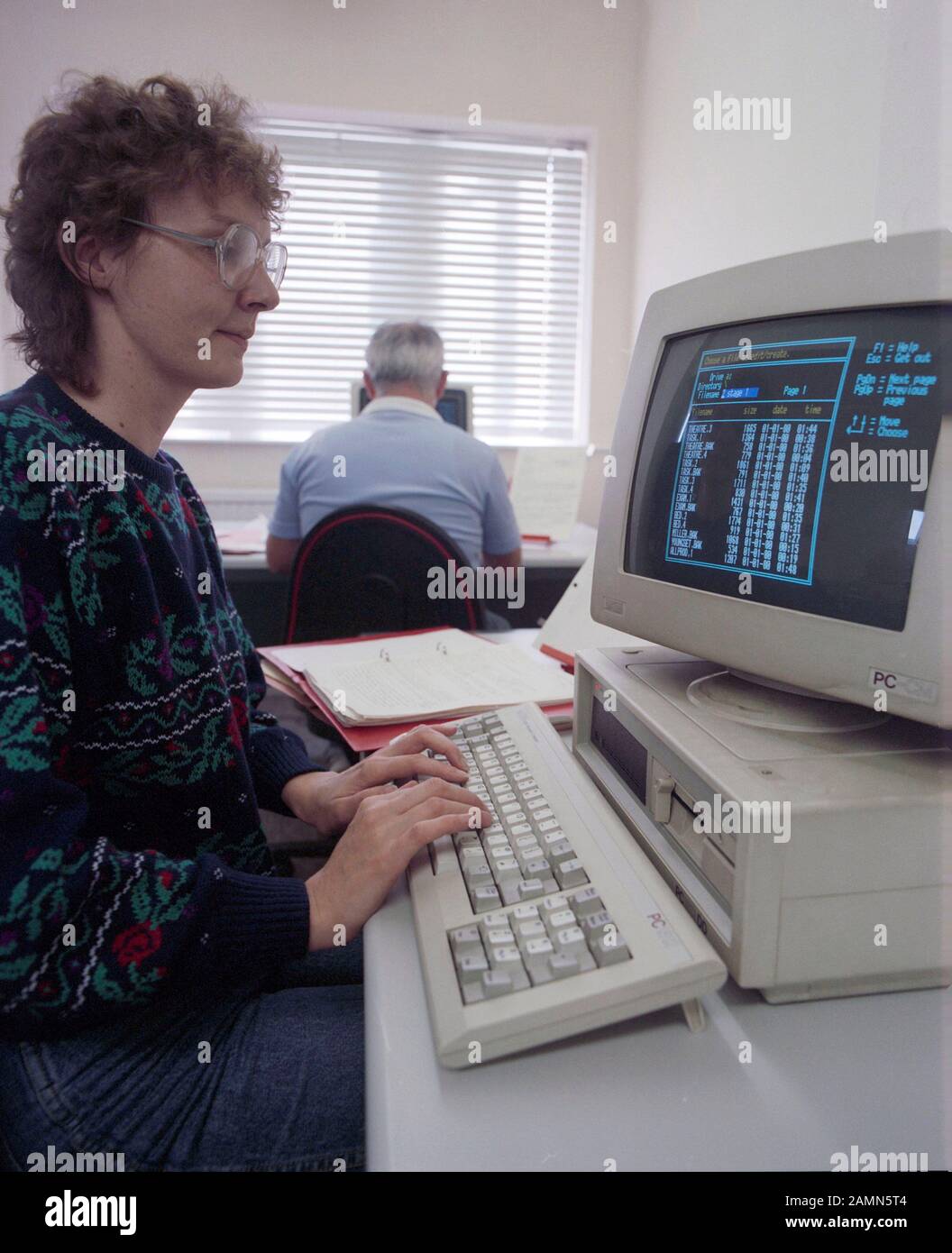 Training at a local authority centre in South Elmsall, Wakefield, West Yorkshire, Northern England, UK, in 1989 Stock Photo