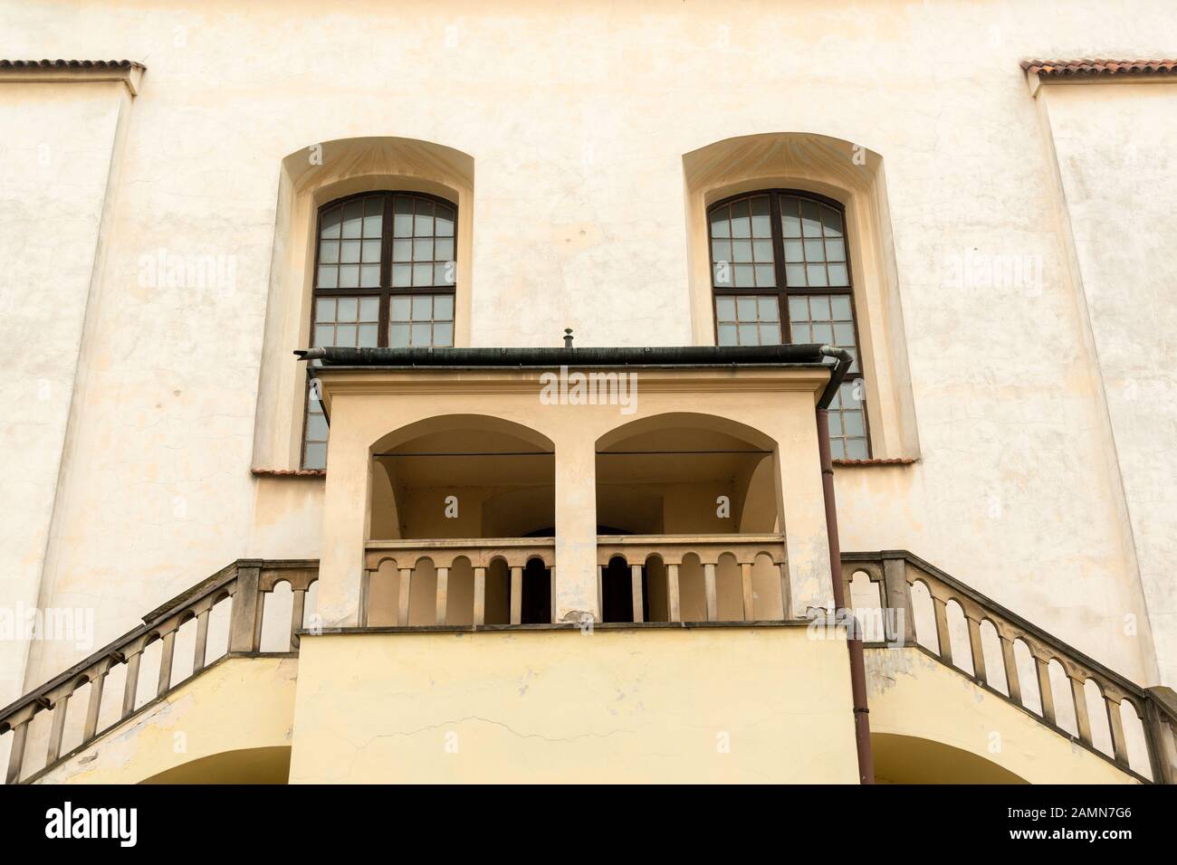 Entrance to medieval Izaak Synagogue in Jewish Kazimierz district of Krakow, Poland Stock Photo
