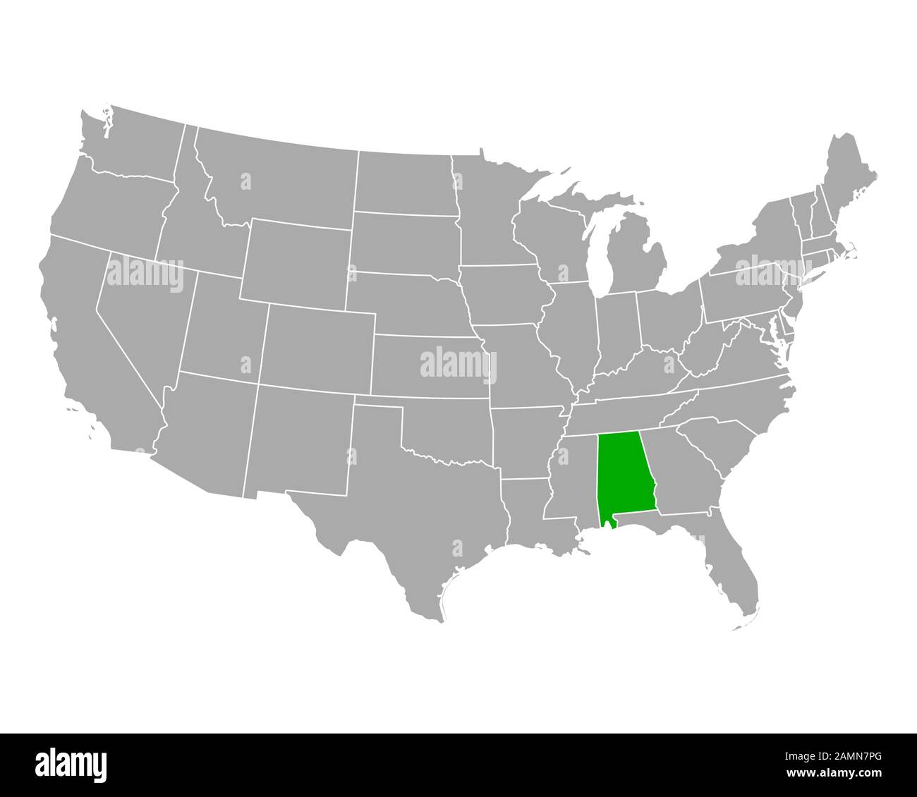 Map of Alabama in USA Stock Photo Alamy