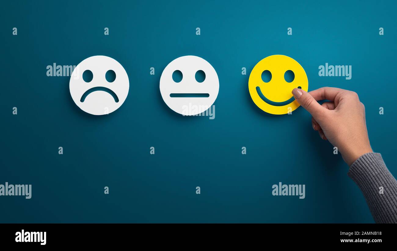happy customer icon high resolution stock photography and images alamy https www alamy com hand choose the happy smile icon over blue background image339759764 html