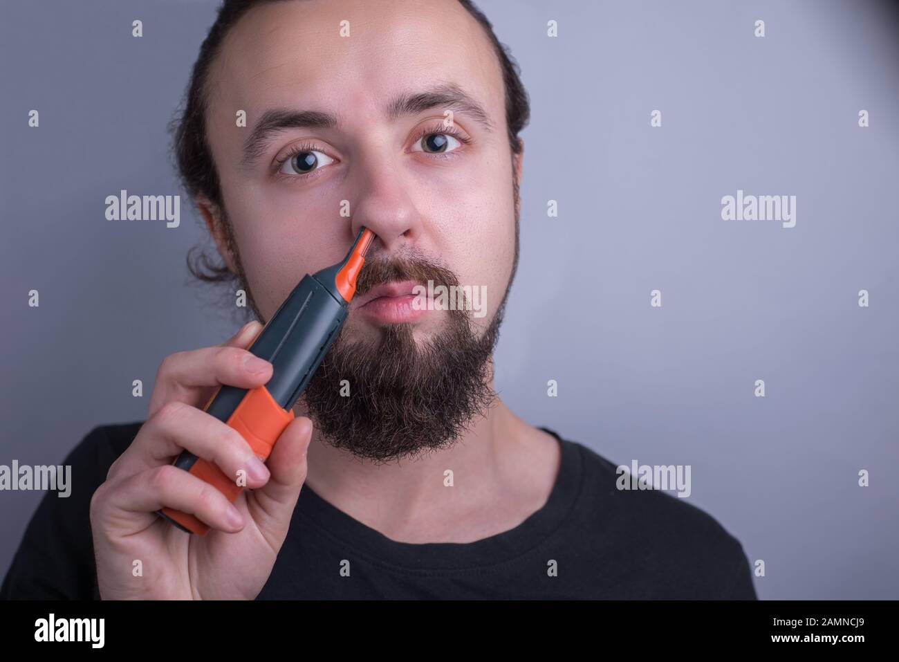 Man hairy nose hi-res stock photography and images - Alamy
