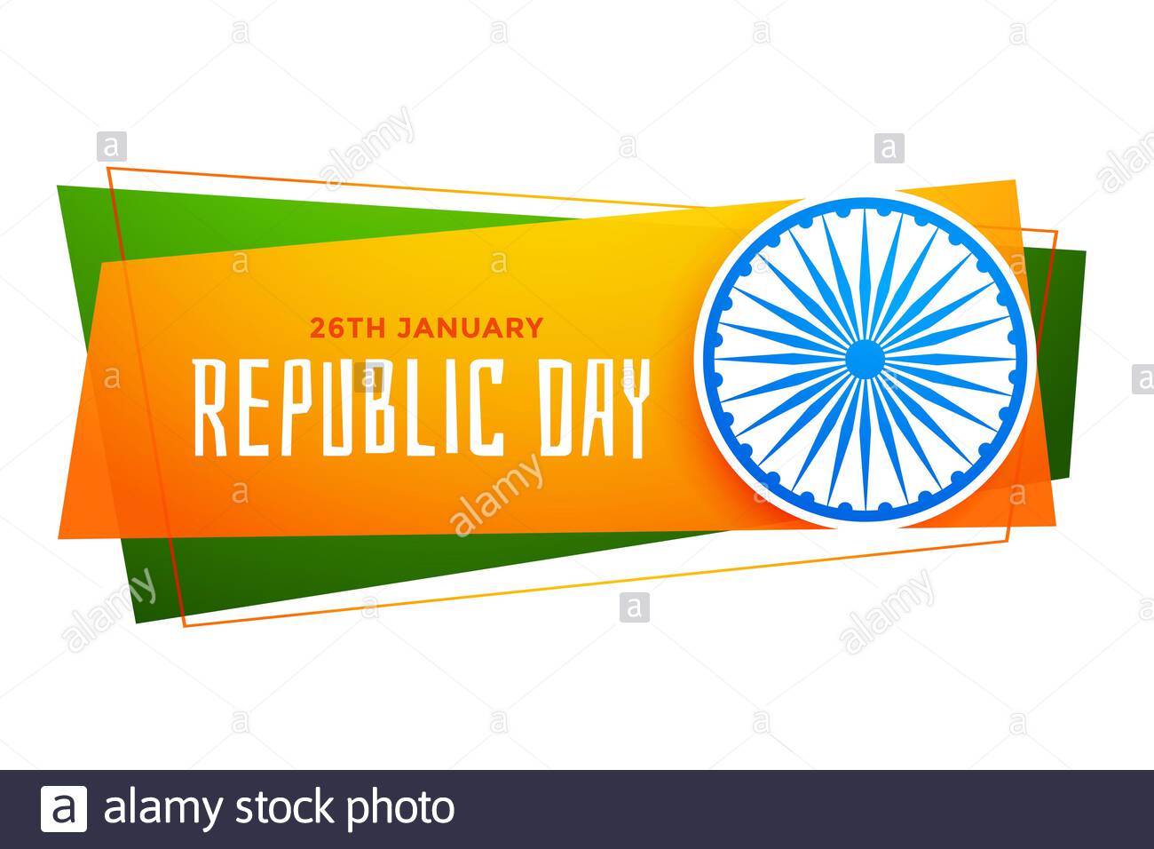 Indian Republic Day 26 January Illustration With Elegant And