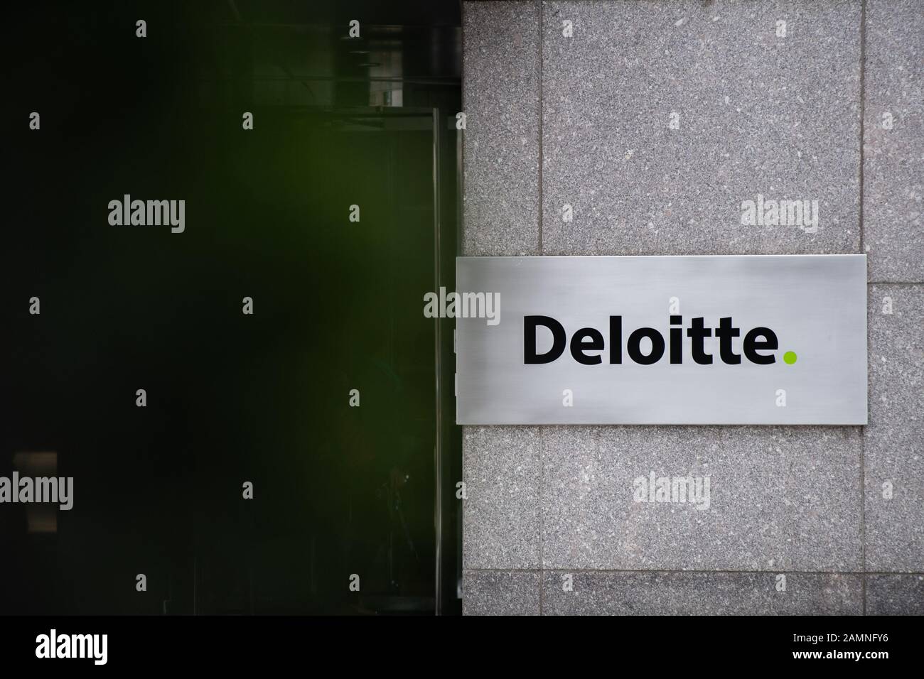 A general view of the logo for Deloitte Touche Tohmatsu Limited, simply
