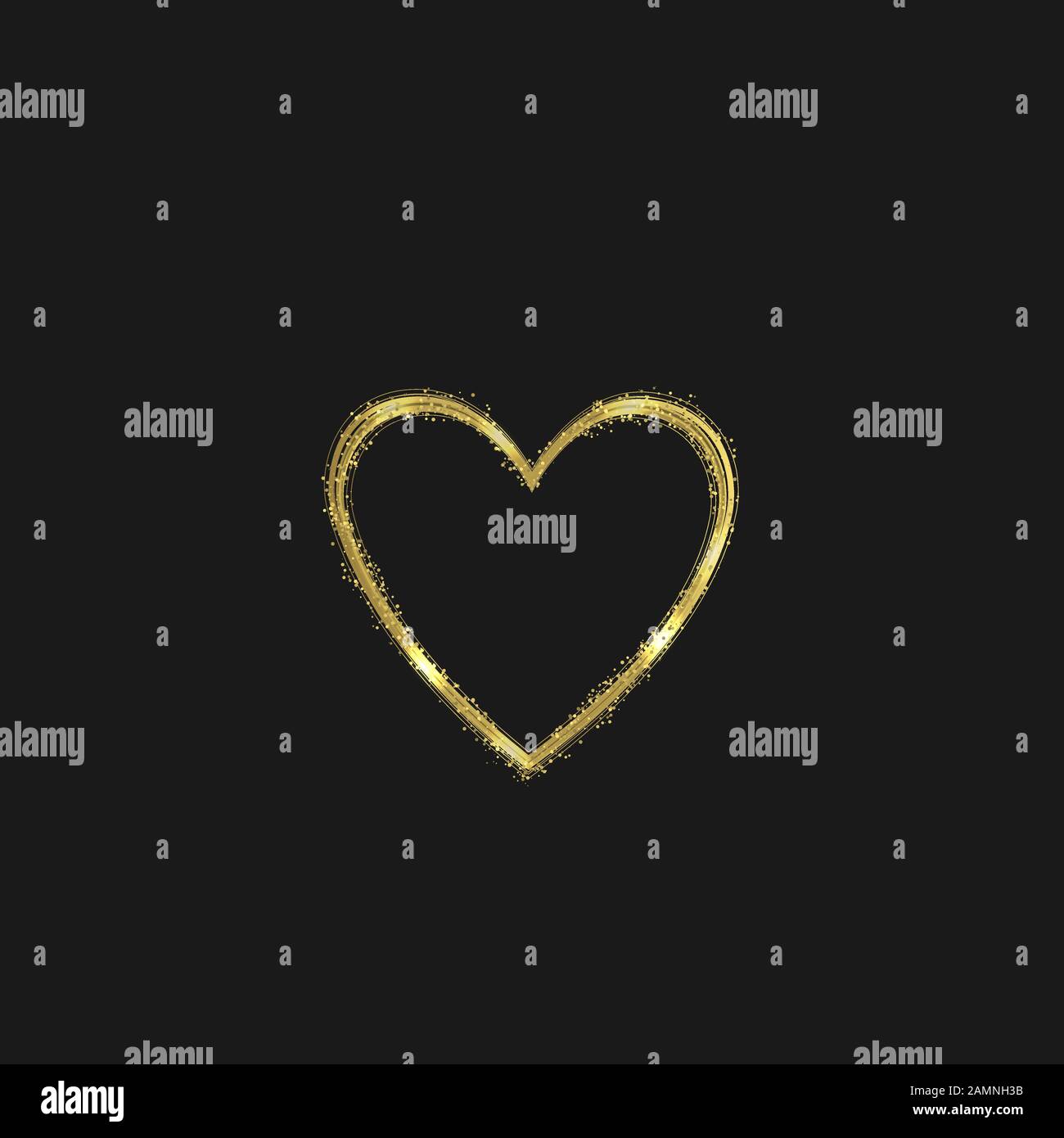 Icon Magic Heart Golden magic heart shape Stock Vector Image & Art - Alamy