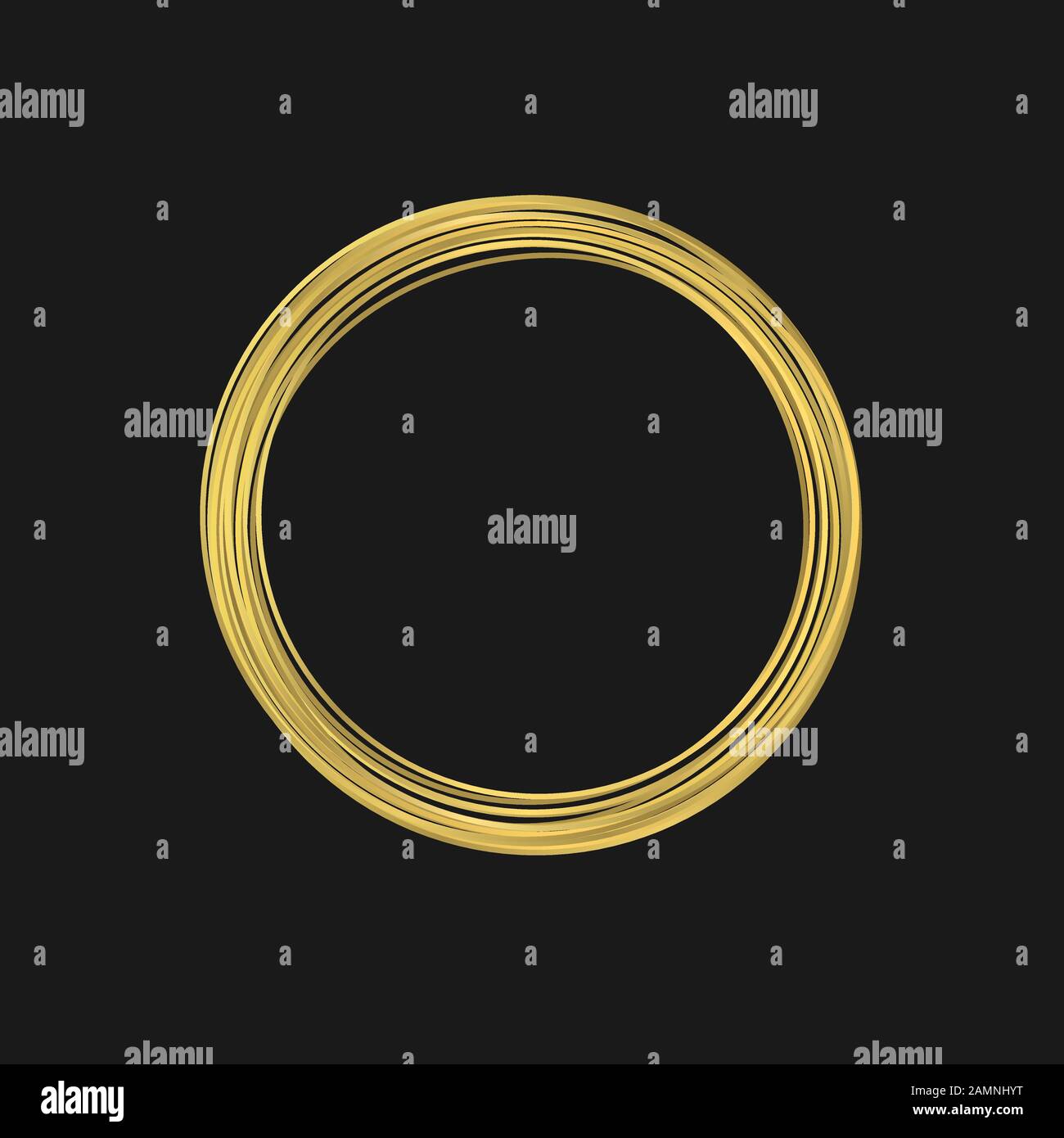 Golden abstract shape Stock Vector