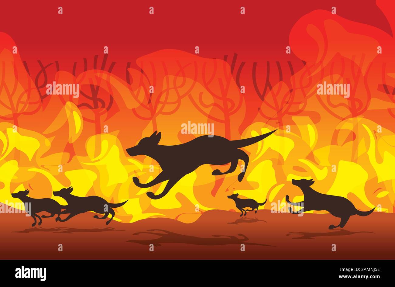 dingo running from forest fires in australia animals dying in wildfire bushfire burning trees natural disaster concept intense orange flames horizontal vector illustration Stock Vector Image & Art - Alamy dingo running from forest fires in australia animals dying in wildfire bushfire burning trees natural disaster concept intense orange flames horizontal vector illustration Stock Vector Image & Art - Alamy