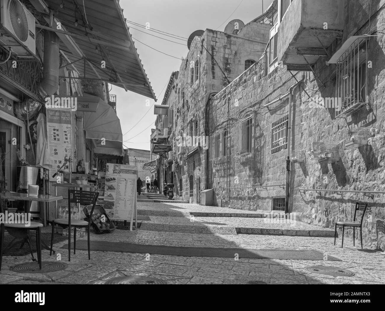 JERUSALEM, ISRAEL MARCH 7, 2015 The market street in old town at