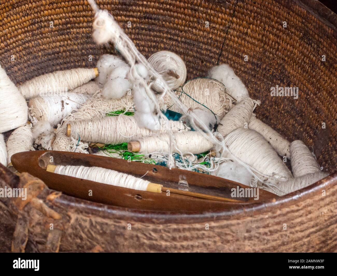 Wool for weaving of yarns of cotton and wool, Ura Kidane Mehret, Lake