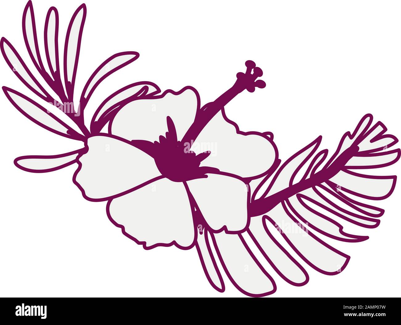 tropical heliconia and flower exotic plant Stock Vector Image & Art - Alamy