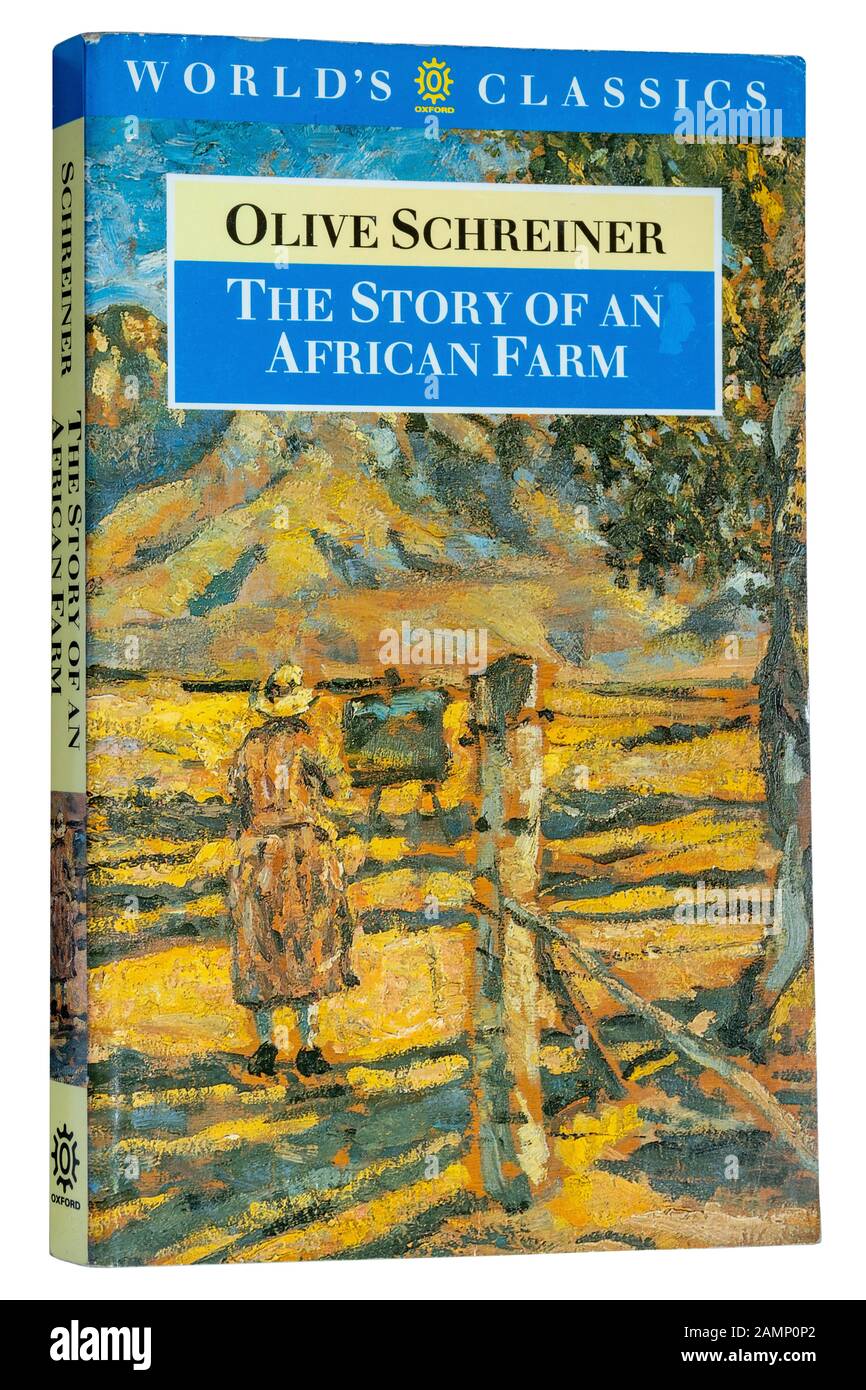 The story of an African farm, a feminist novel by South African author Olive Schreiner. Paperback book Stock Photo
