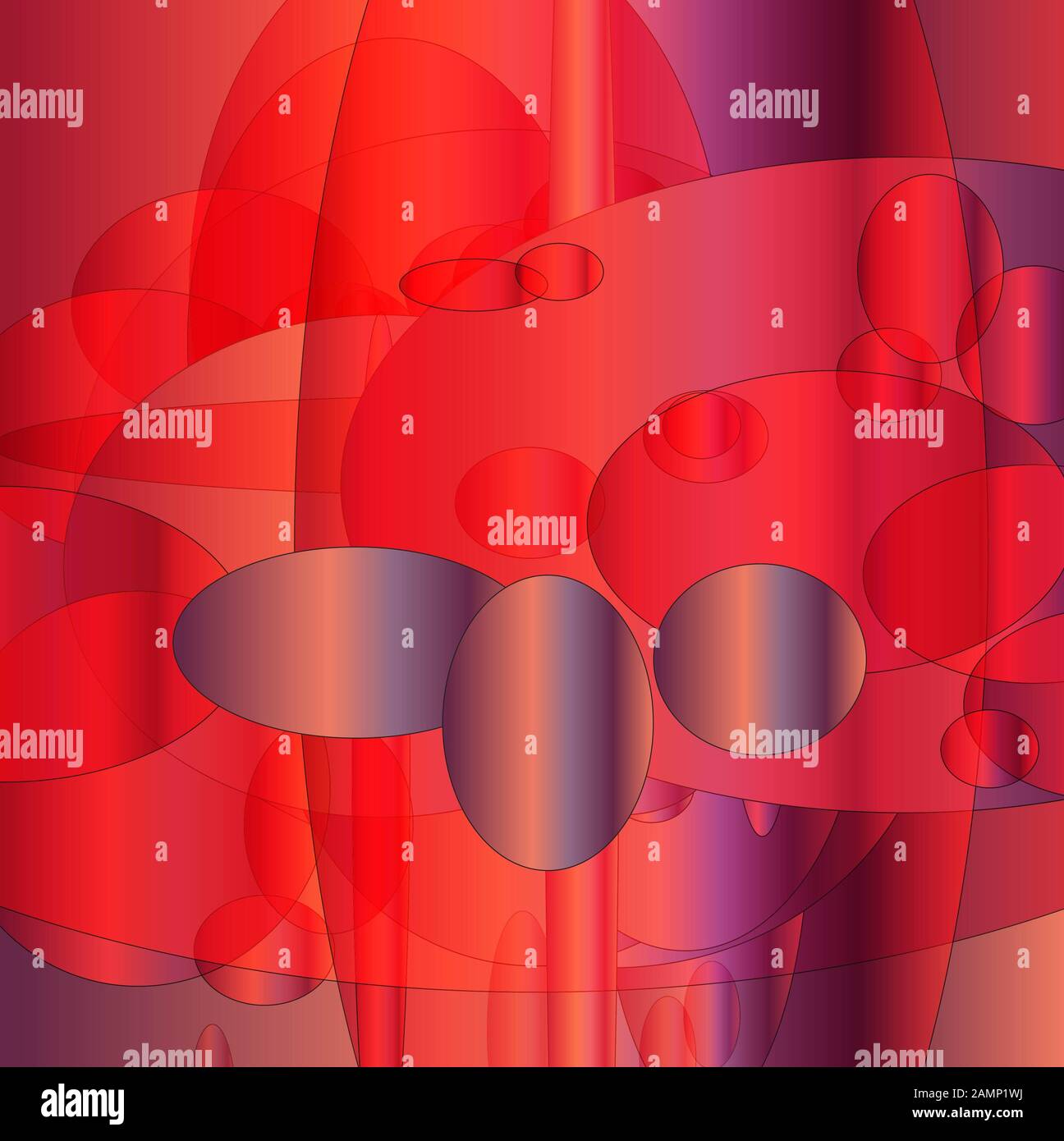 Abstract red background with balls Stock Photo - Alamy